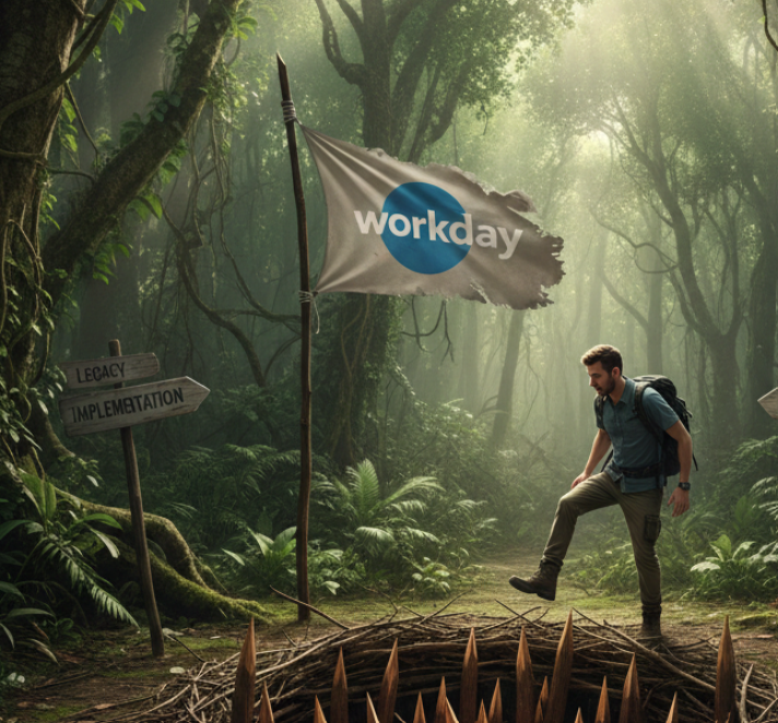 An adventurer carefully watching their step around a dangerous jungle trap