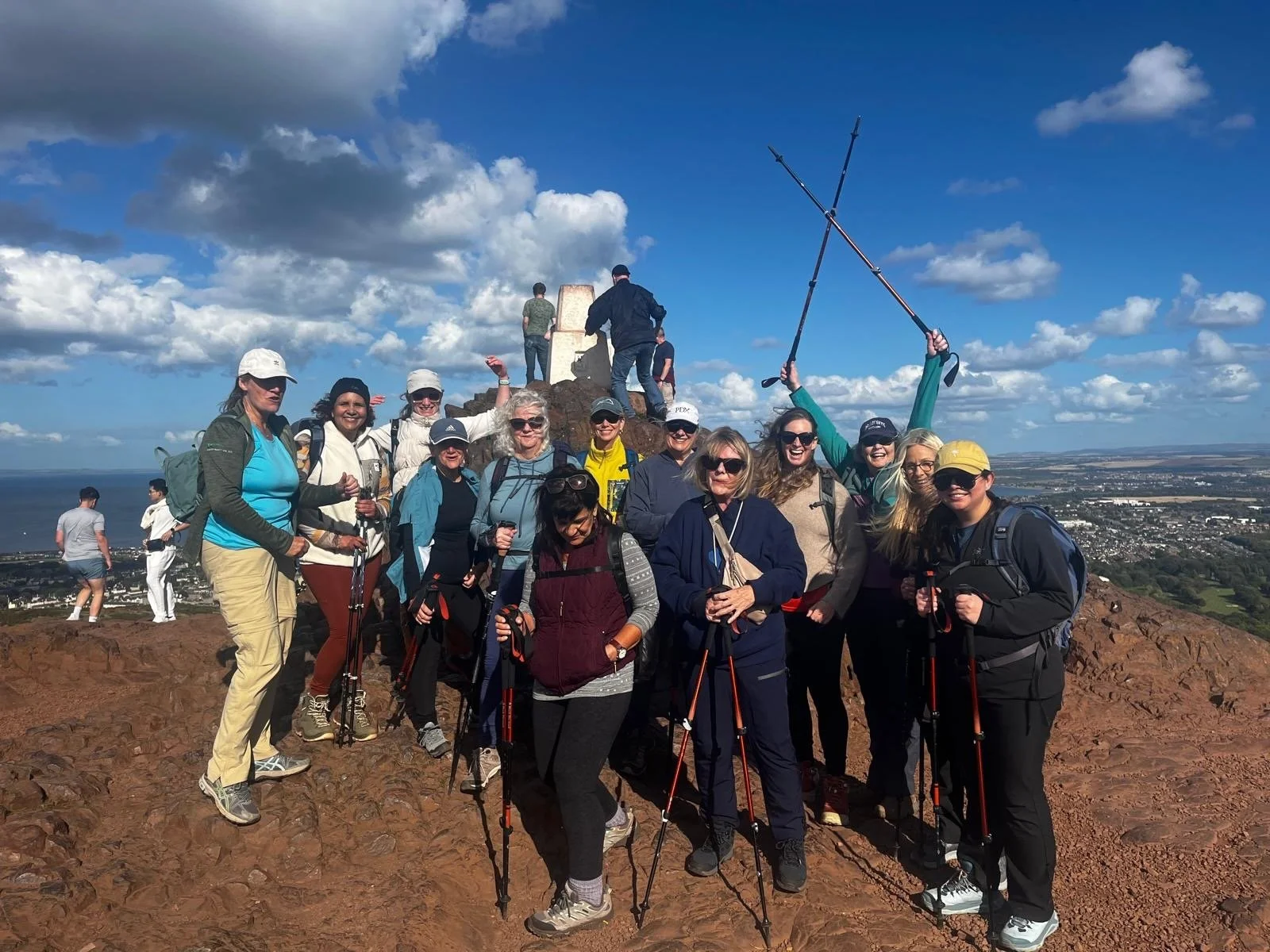 Group of solo women travelers in Scotland