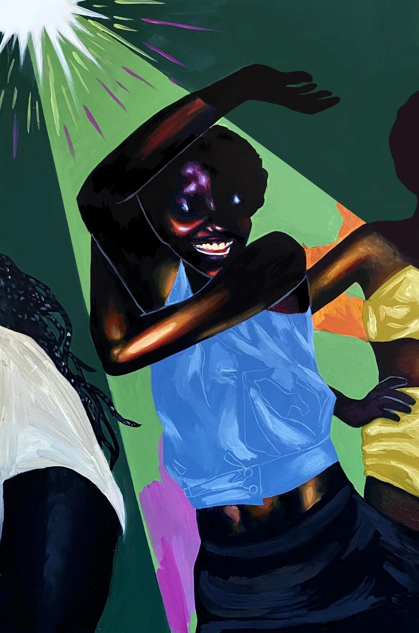 Chinaza Agbor, Get Over it (You Think You Can Change Me), 2020. Oil on wood panel, 40x60.