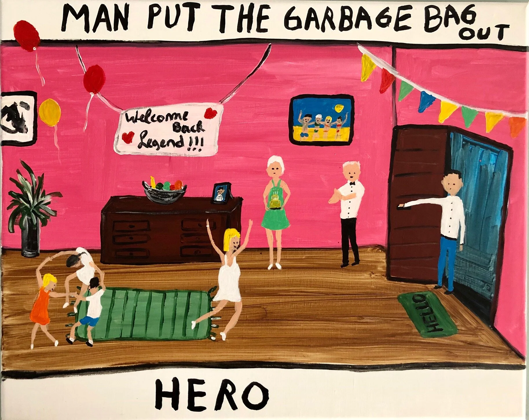 Man Put the Garbage Bag Out, 30 x 40 cm, 2020