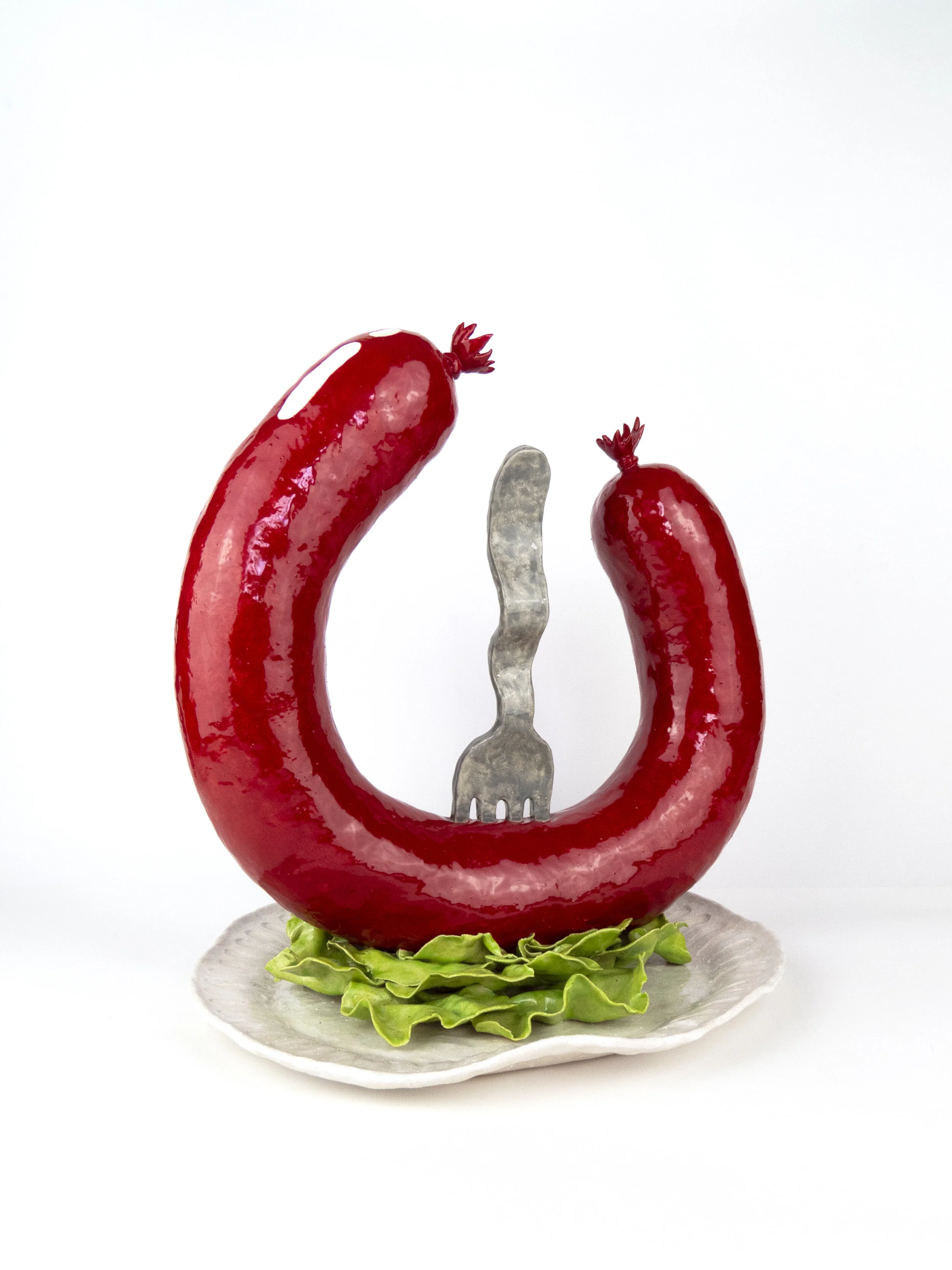 'Squeak', 2021, stoneware and glaze, 30 x 27 x 30 cm.