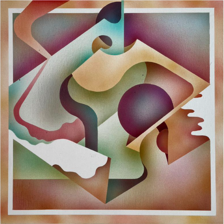 Alibi. Acrylic on canvas board 30.5 x 30.5cm, 2016. Source: Sapling Gallery.