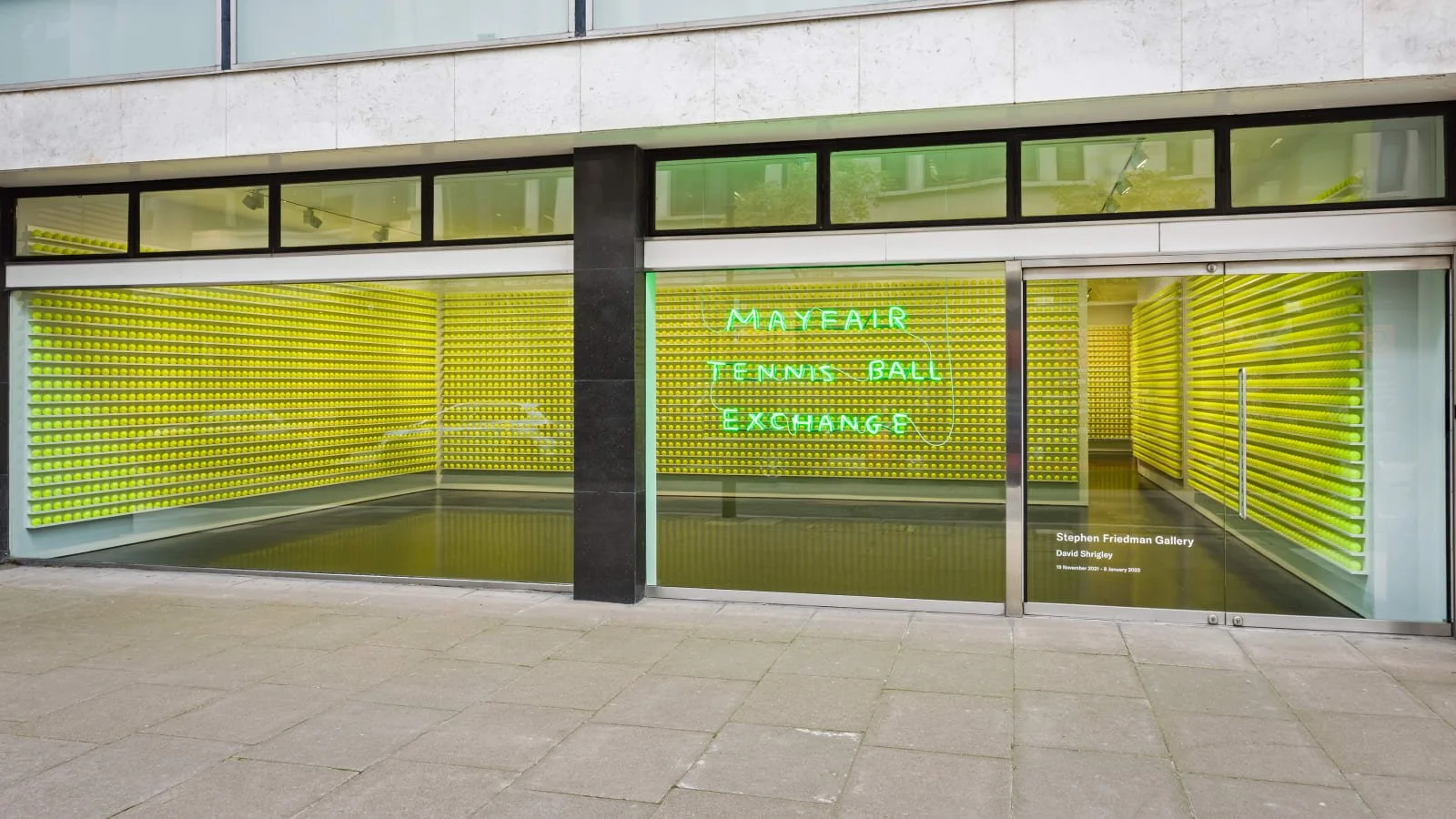 ‘Mayfair Tennis Ball Exchange’ @ Stephen Friedman Gallery