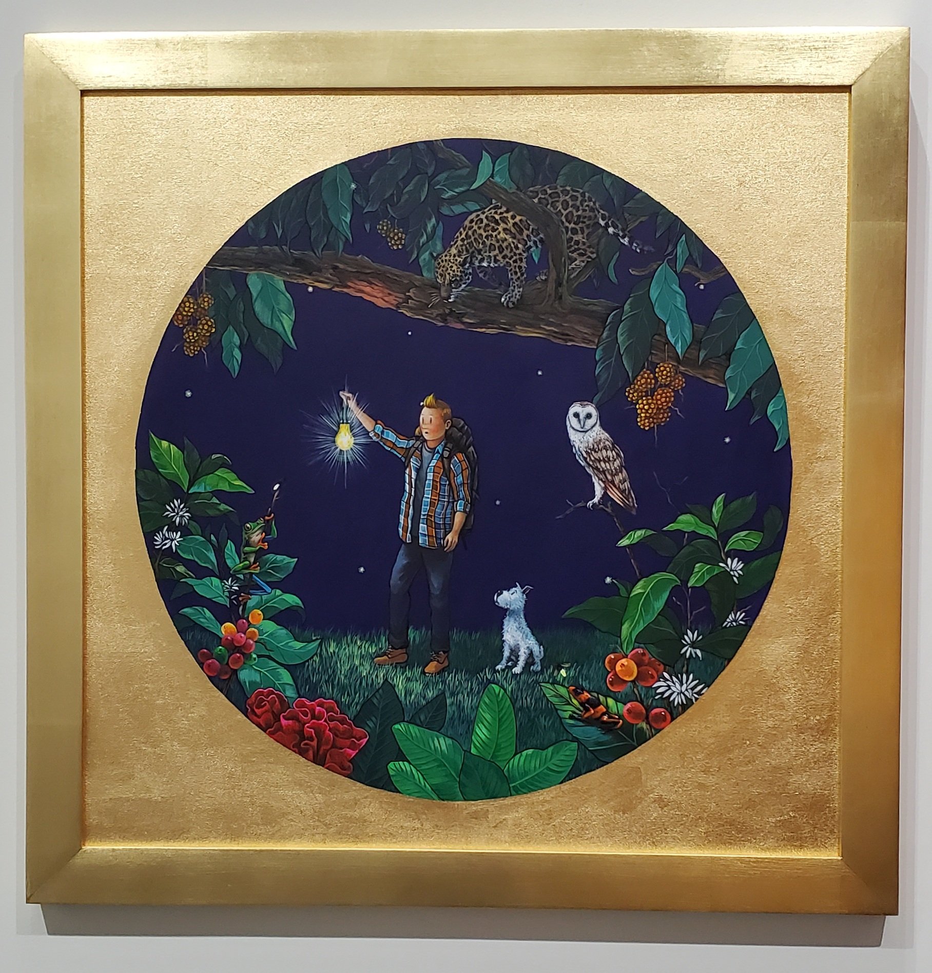 Galería Duque Arango. Gabriel Ortega, De la serie TinTin en el Tropico, 2023. Oil on canvas, 80 x 80cm. mage: Irina Rothenberg.