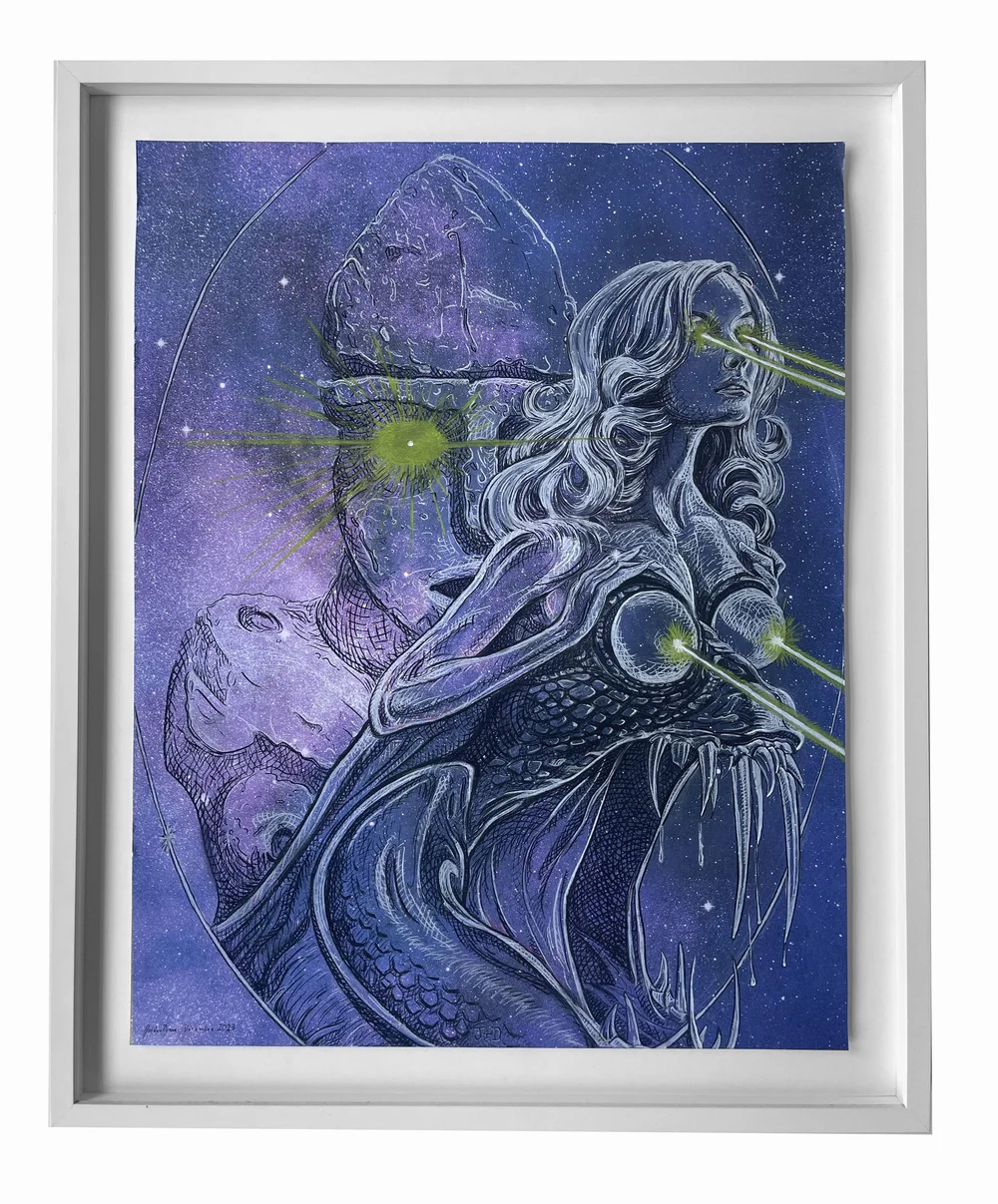 Jordan Doner, Illustration With Artifact, Study I, 2023. Photo Courtesy: Jordan Doner