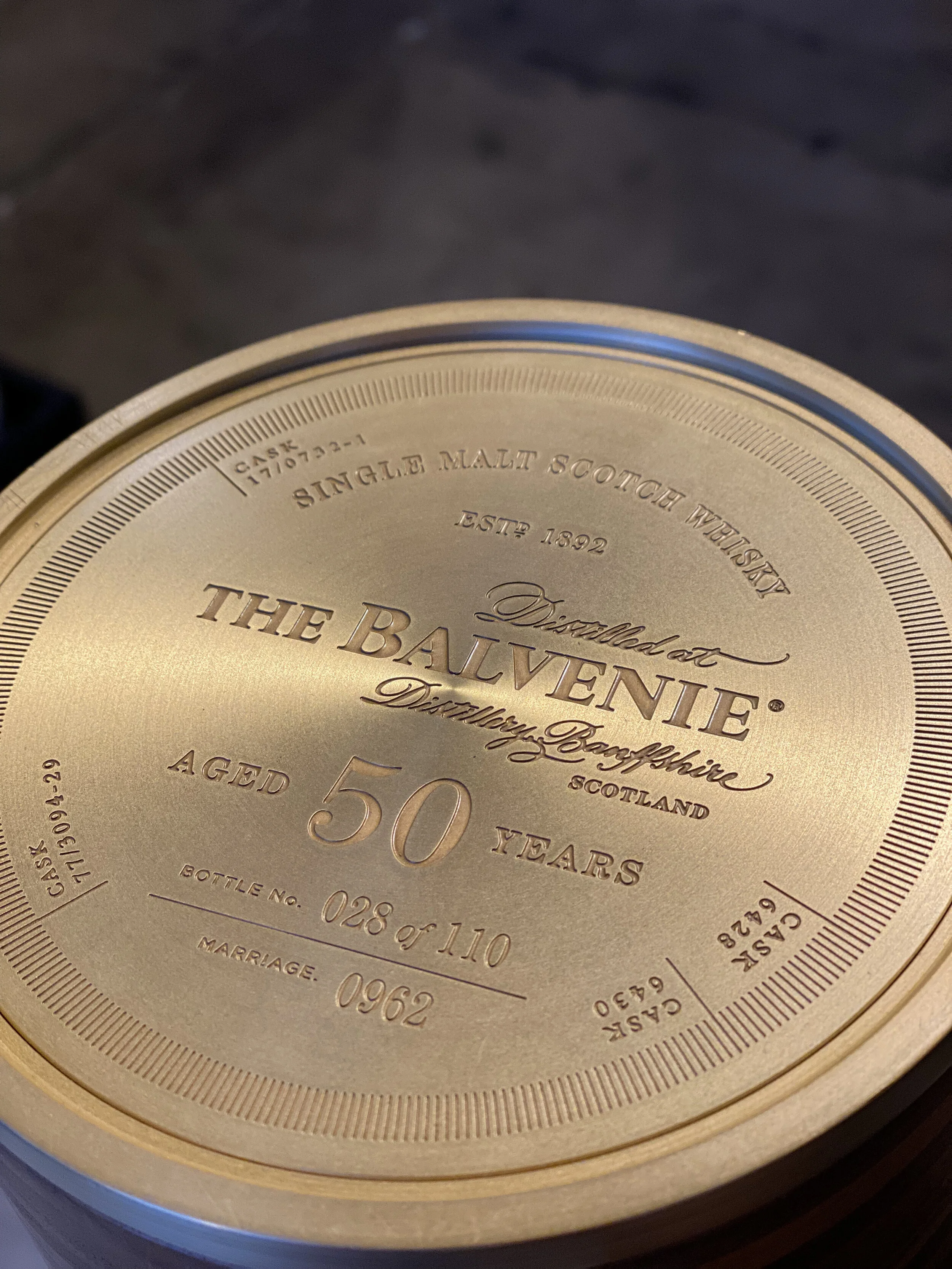  The Balvenie 50 - Marriage 0962 - $78,800