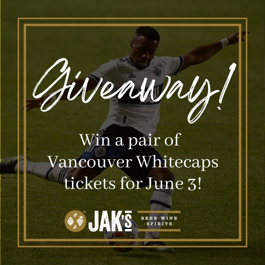 ⚽ GIVEAWAY ALERT! ⚽ 
.
Kickstart your summer on the right foot by WINNING a pair of tickets to the Vancouver Whitecaps game on June 3 against Sporting Kansas City at BC Place! We&rsquo;ve got 2 pairs of tickets to giveaway for two lucky winners. 
.
T