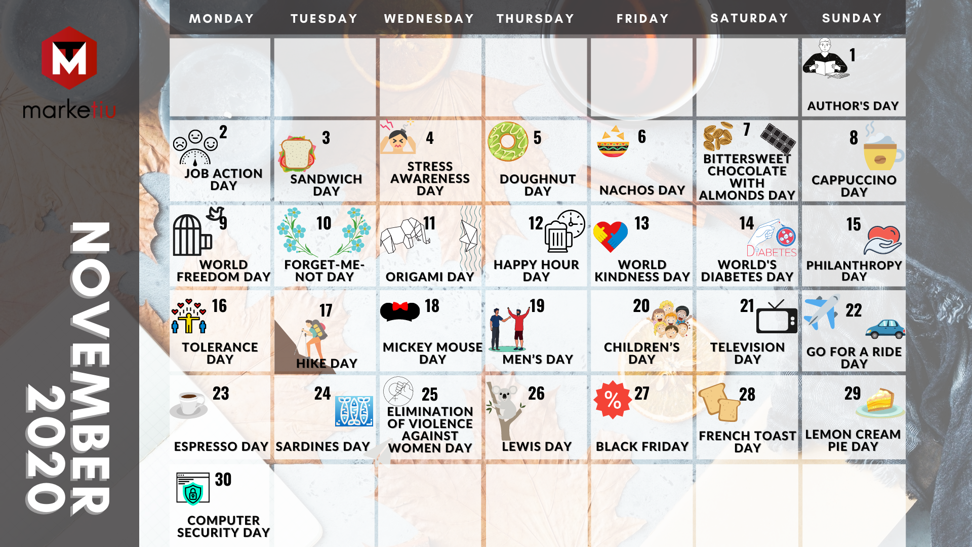 Social Media Calendar for November 2021 — Marketiu Social Media Calendar for November 2021 — Marketiu
