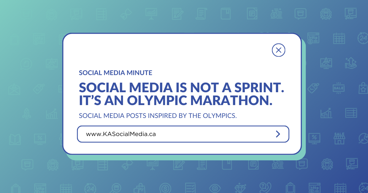Social media is not a sprint, it's an Olympic marathon