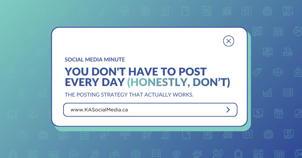 You Don't Have to Post Every Day (And Honestly, Please Don't)