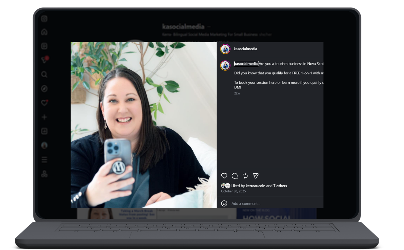 Professional photo  Kerra of KA Social Media on her social media profile