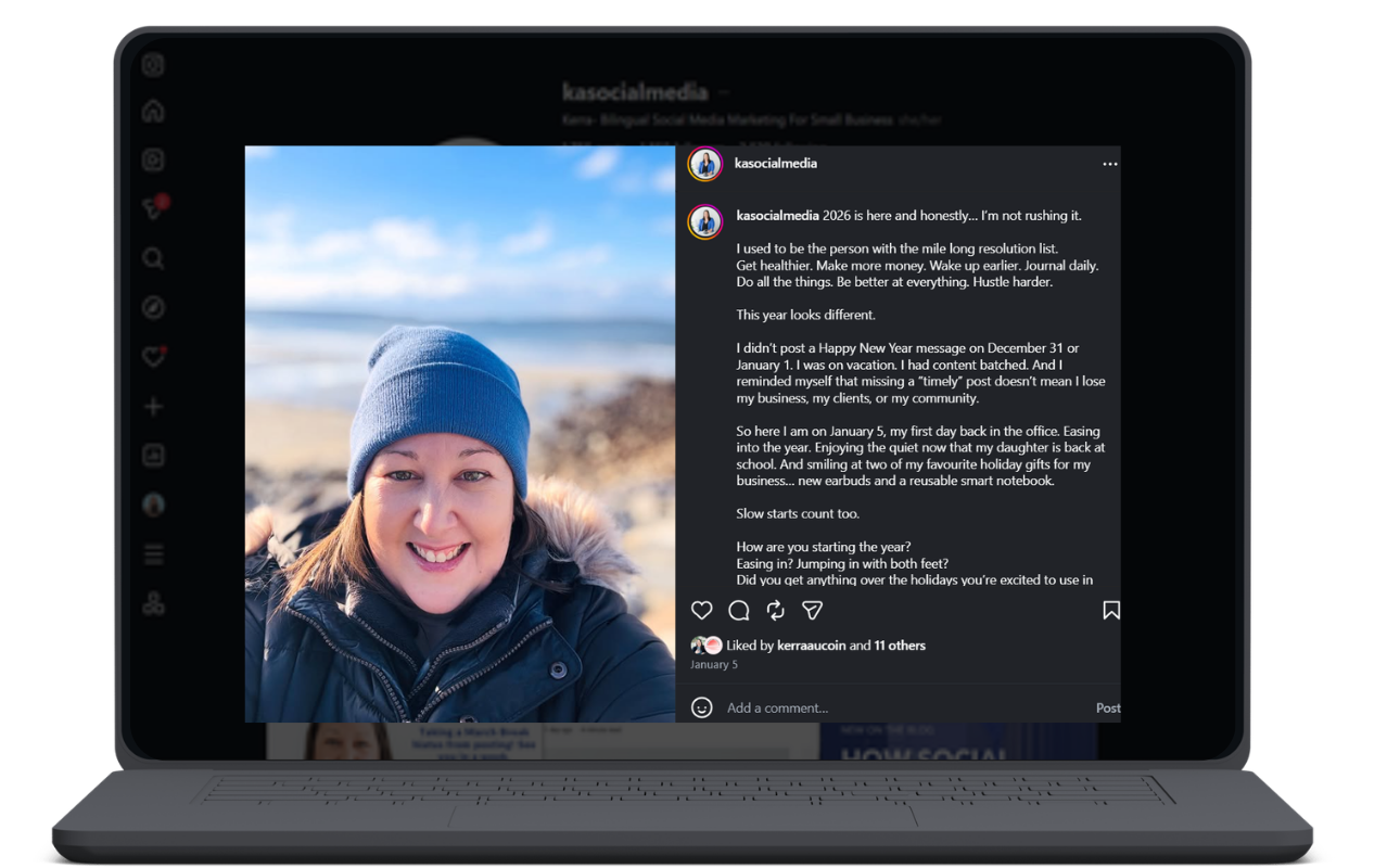 Portrait mode used  Kerra of KA Social Media on her social media profile