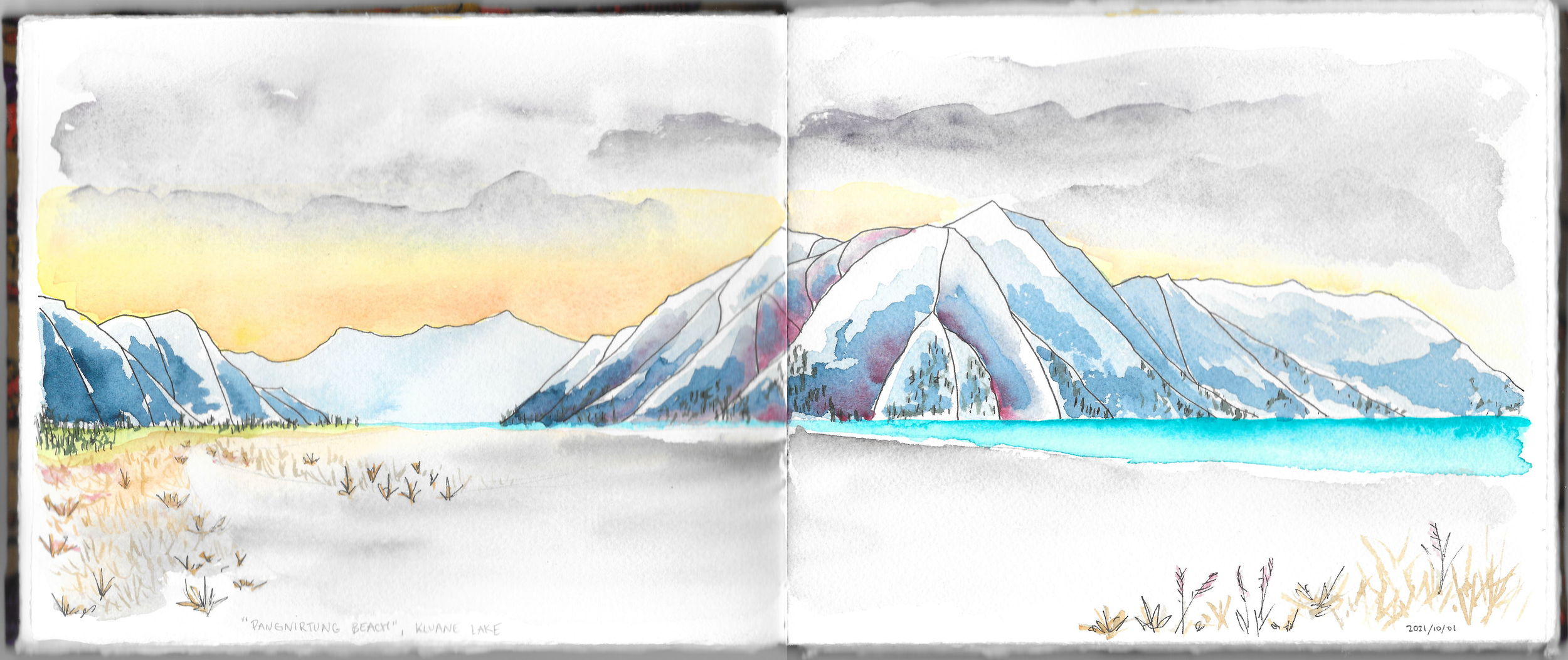 Sur les berges du lac Kluane, souvenirs de Pangnirtung, au Nunavut, où notre amitié a débutée il y a deçà plus de dix ans