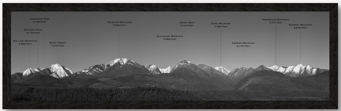 Montana's Cabinet Mountains Panorama