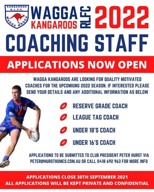 2022 Coaching Staff Applications Open
