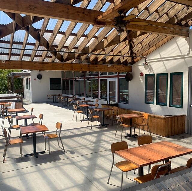 We are open outdoors starting today!
We have almost 90 seats with physical distancing between them on our shaded patio and sunny upper deck! Join us as we slowly start some outside seating. Also we will be donating 20% of sales today to the COVID-19 