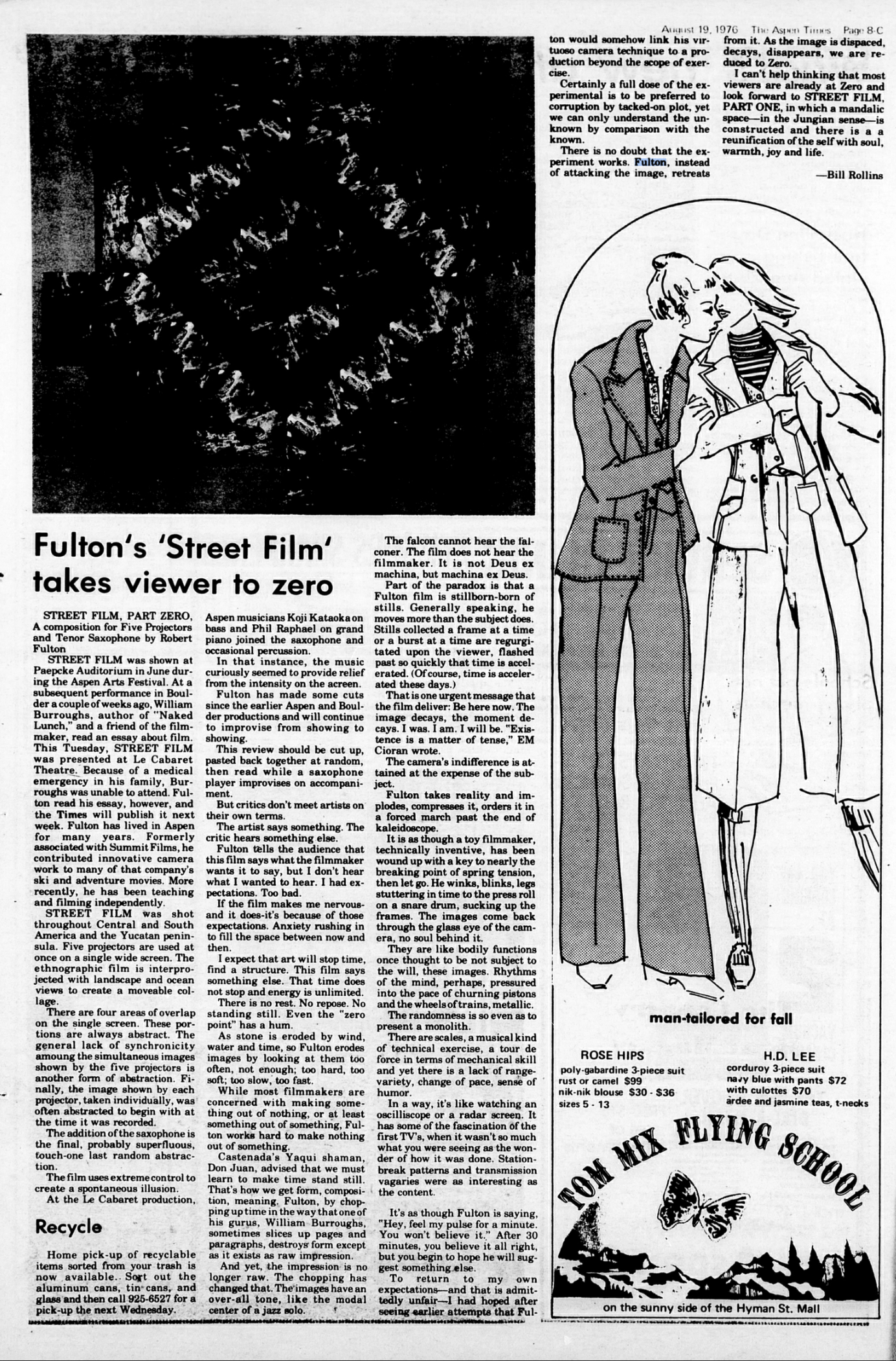 Aspen Times Review of STREET FILM: ZERO