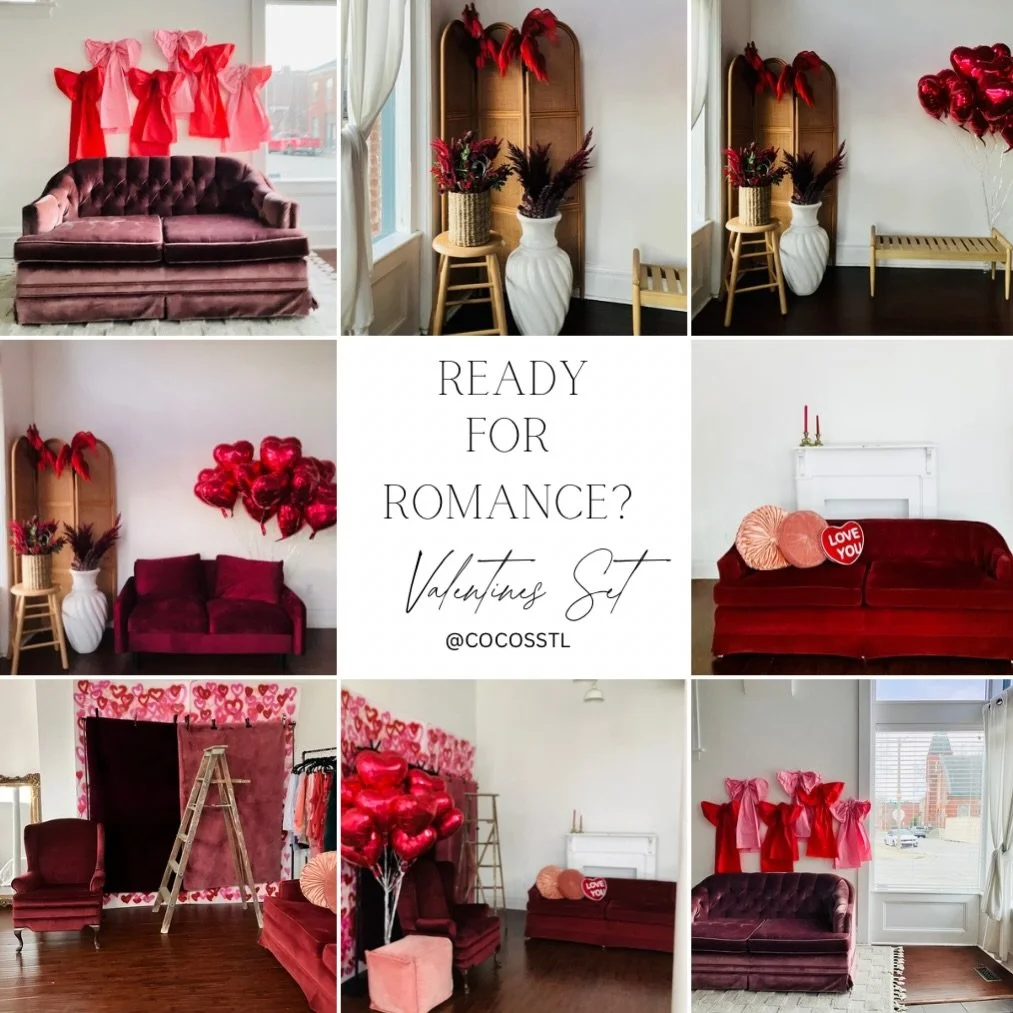 Ready for Romance Valentines Set is Live! As customizable as you want, there are plenty of sofas, heart balloons, minimal props, fabrics and backdrops to piece together your clients dream Valentines Shoot. 

Not here for Valentine&rsquo;s mood? We th