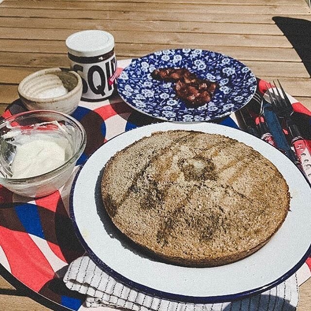 Once in a blue moon, AXE pops up at @tortoisegeneralstore and sells the batter for their legendary pancake. But when we run out, we make our version, which is simpler, g-free, buckwheat based and YUM! DM us for the simple instructions.