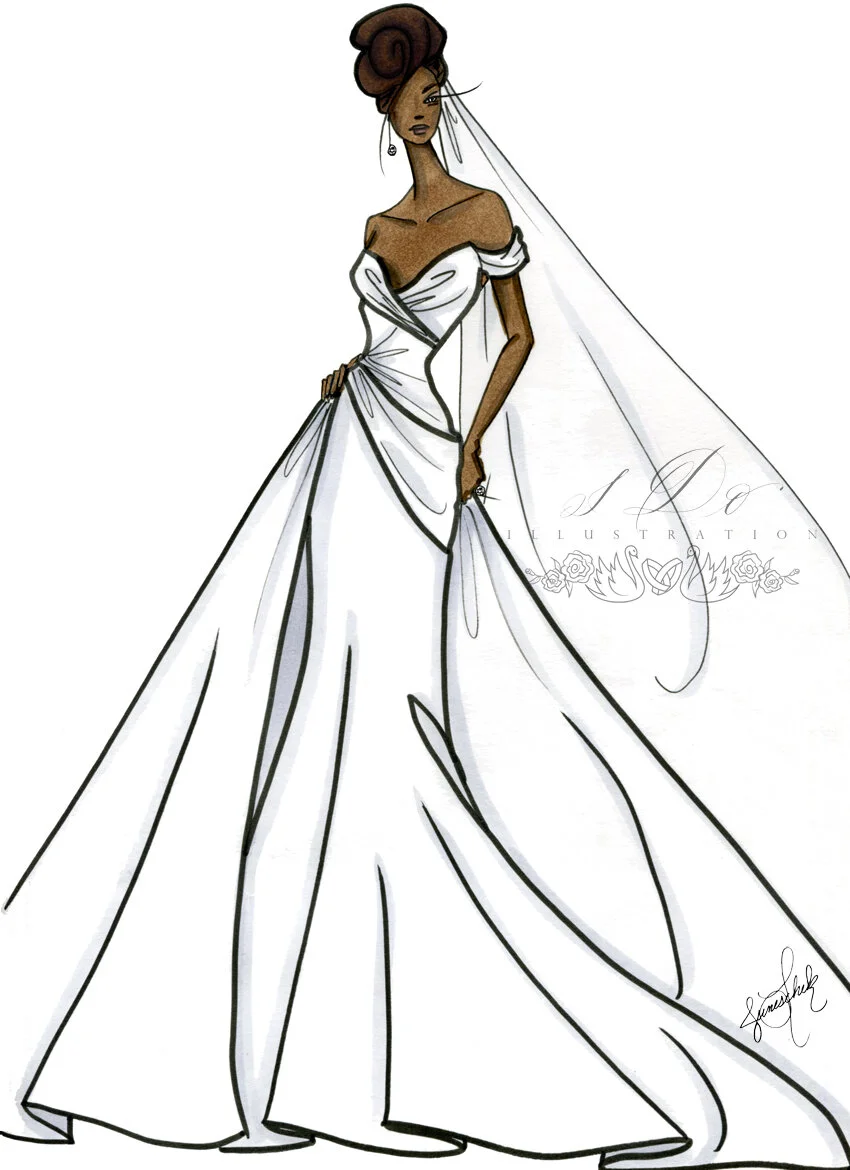 green emerald velvet dress Fashion wedding dress art print  Lalana Arts