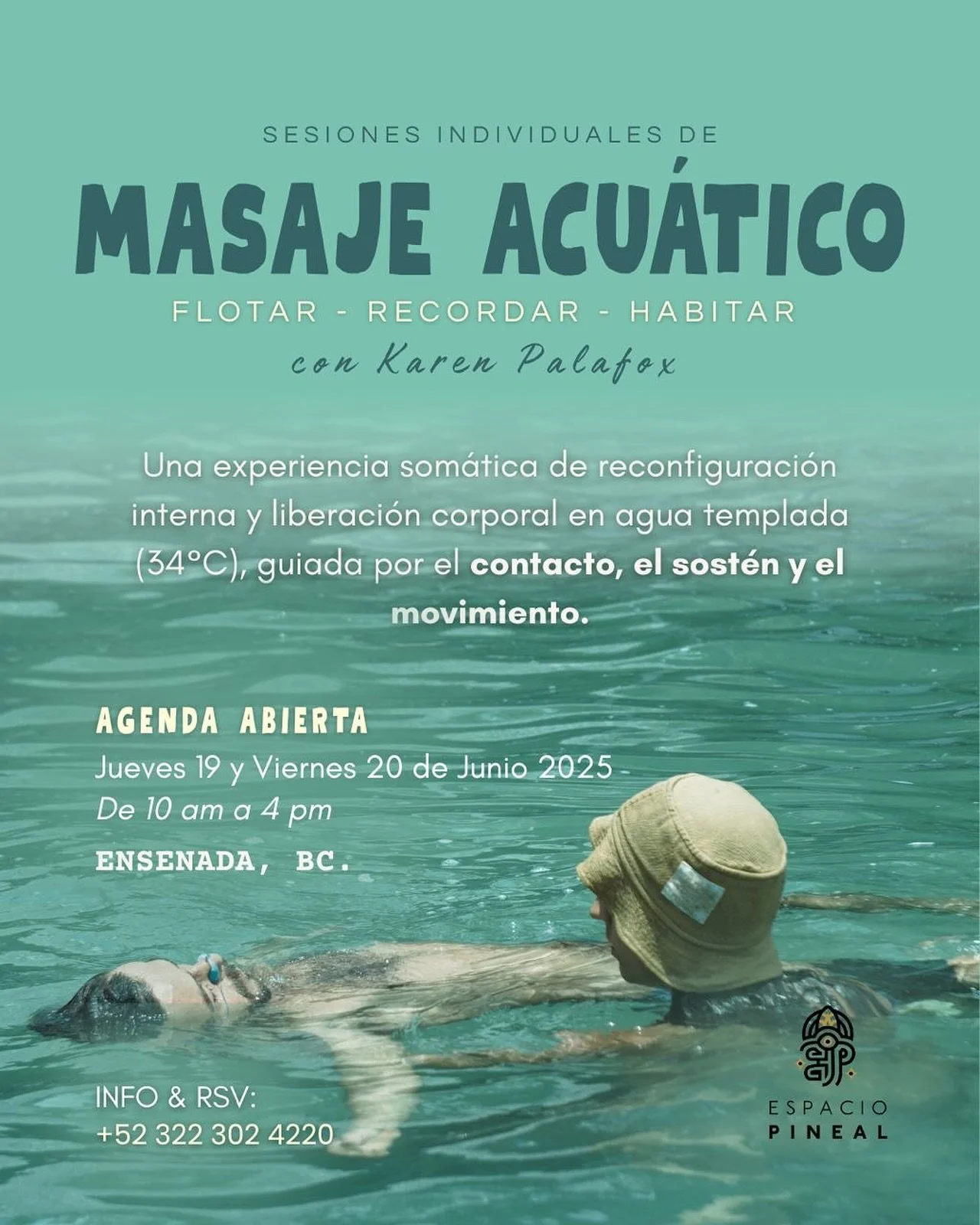 𝗠𝗔𝗦𝗔𝗝𝗘 𝗔𝗖𝗨&Aacute;𝗧𝗜𝗖𝗢 🌀 Flotar ~ Recordar ~ Habitar

Sesiones individuales con Karen Palafox @embodieduniverse en Espacio Pineal @espaciopineal.mx 

Una experiencia som&aacute;tica de reconfiguraci&oacute;n interna y liberaci&oacute;n 