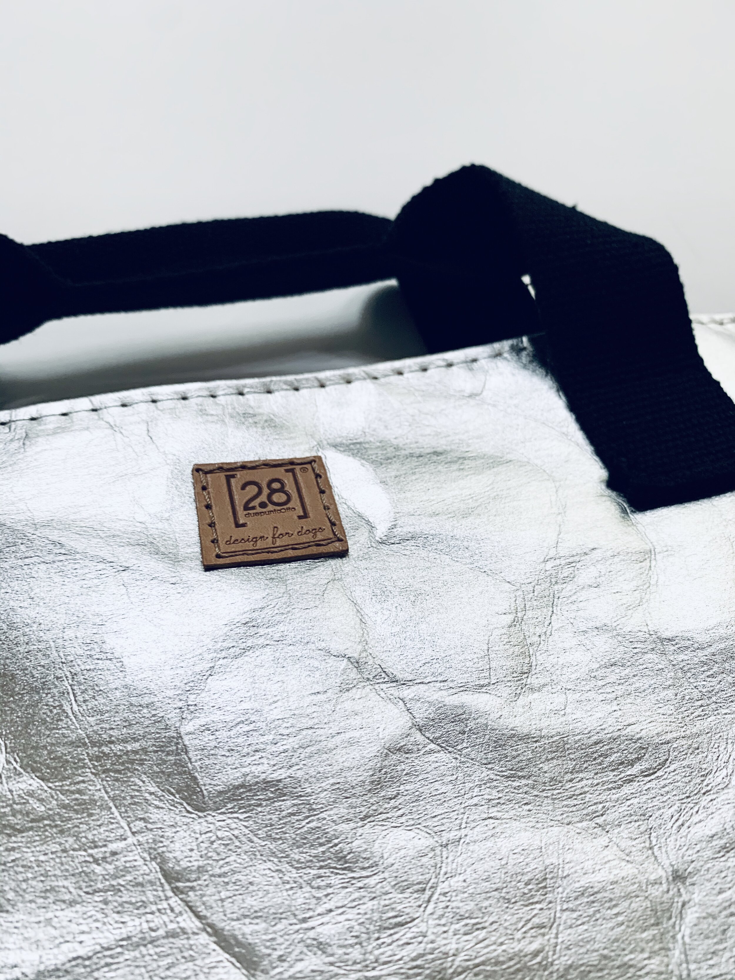 Waxpapier Hundedecke für unterwegs silber gross