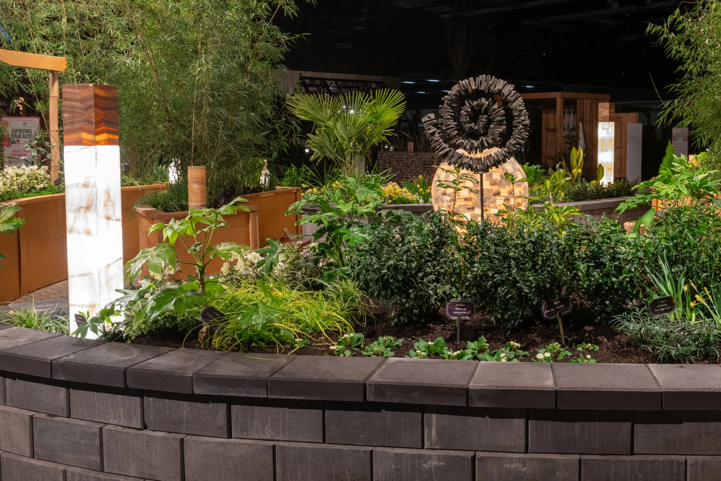 Sculpture, Outdoor Lighting, Planting Scheme