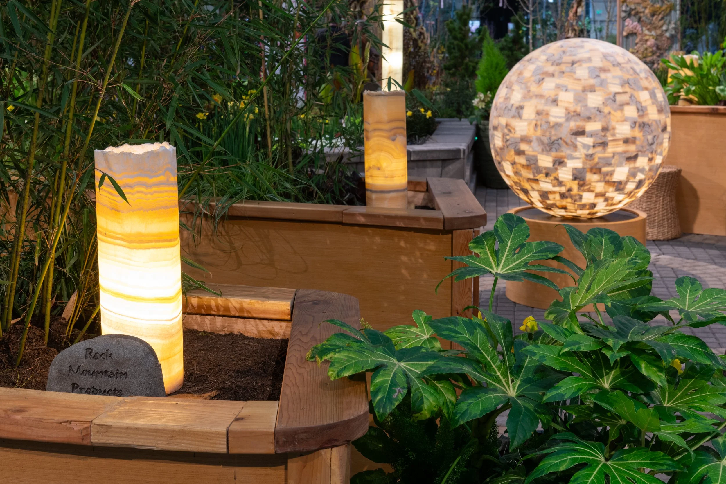 Revelare Outdoor Lighting, Wood Planters