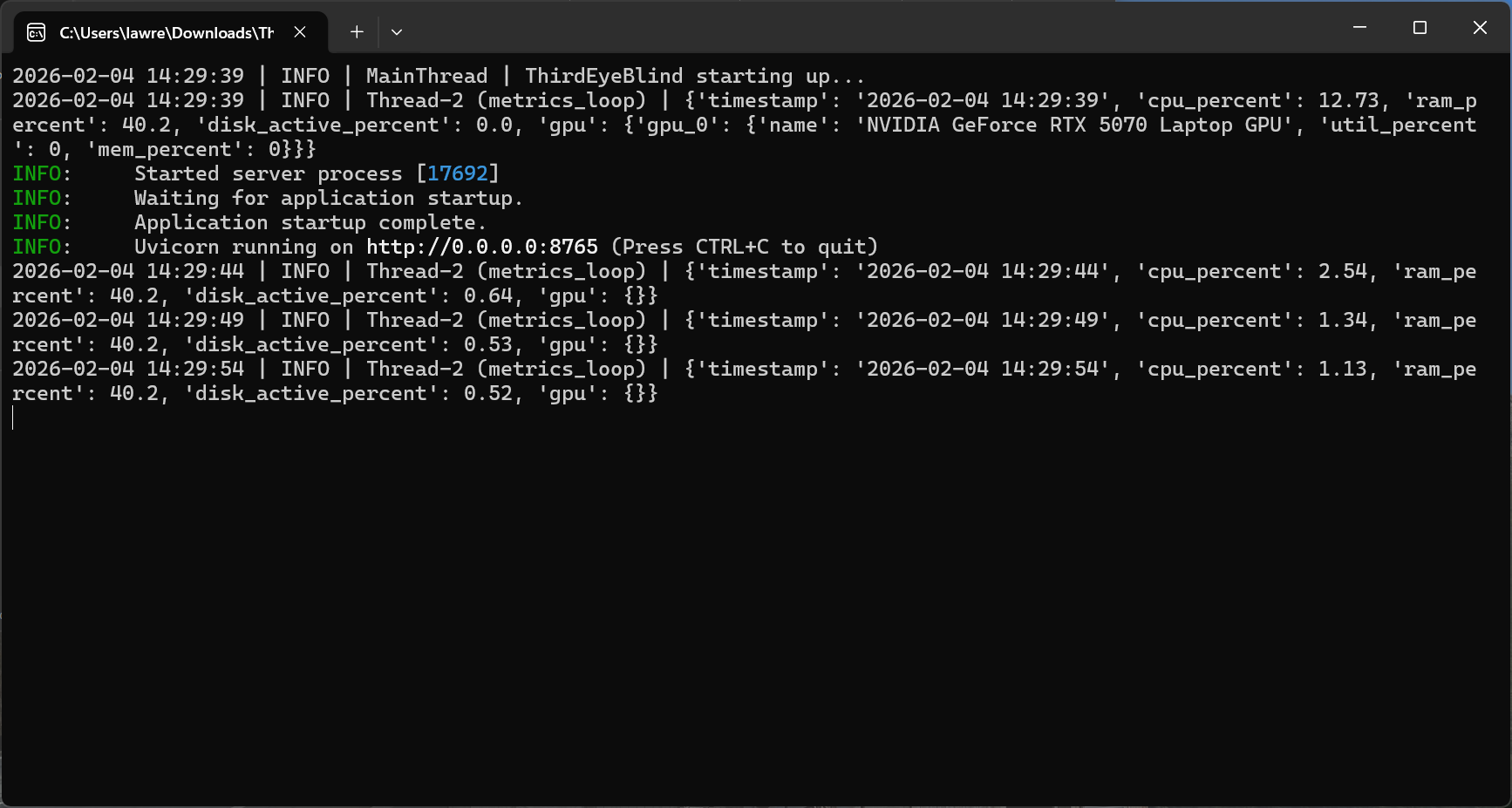 Third Eye Blind : System monitoring + Program Control