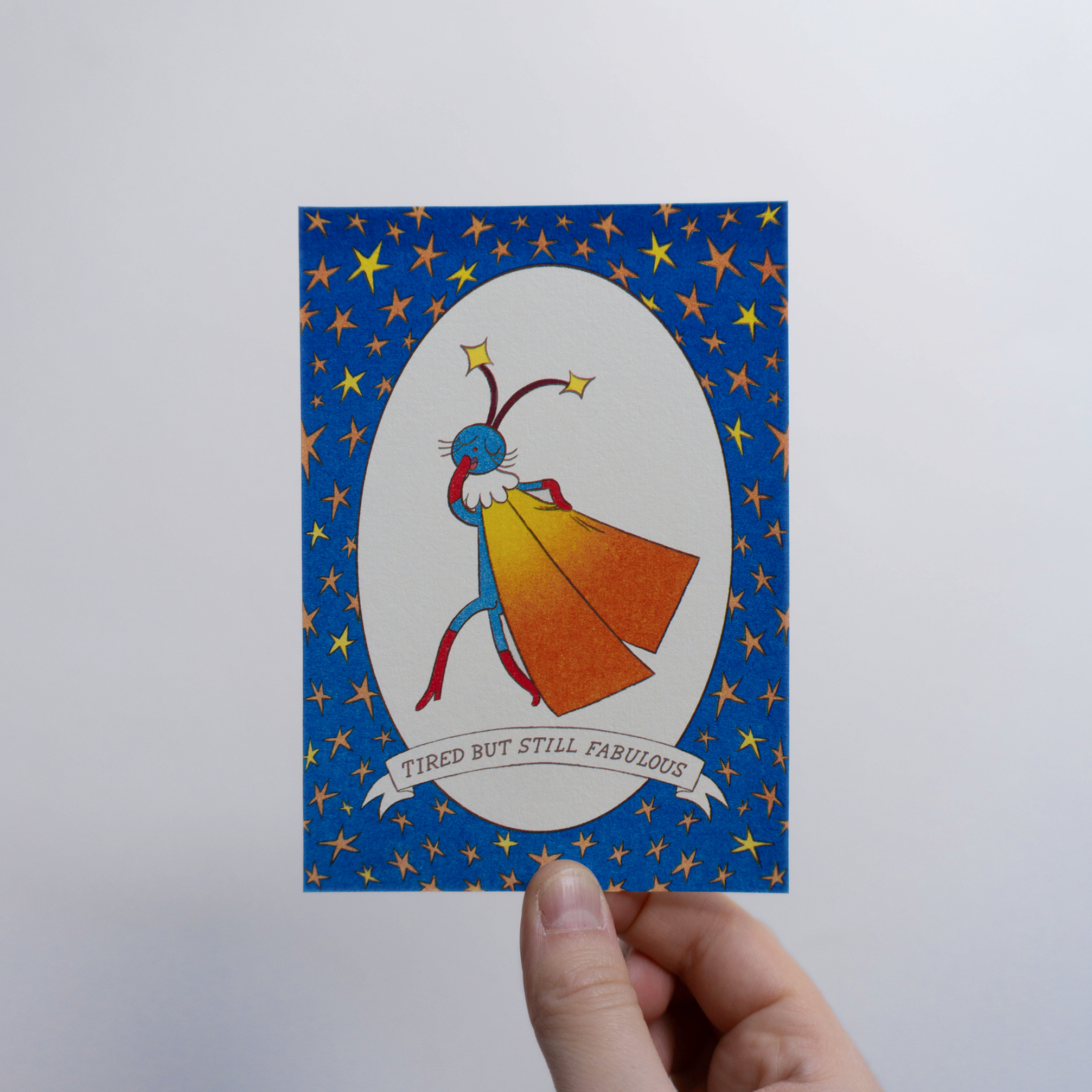 Tired but still fabulous - Carte postale riso