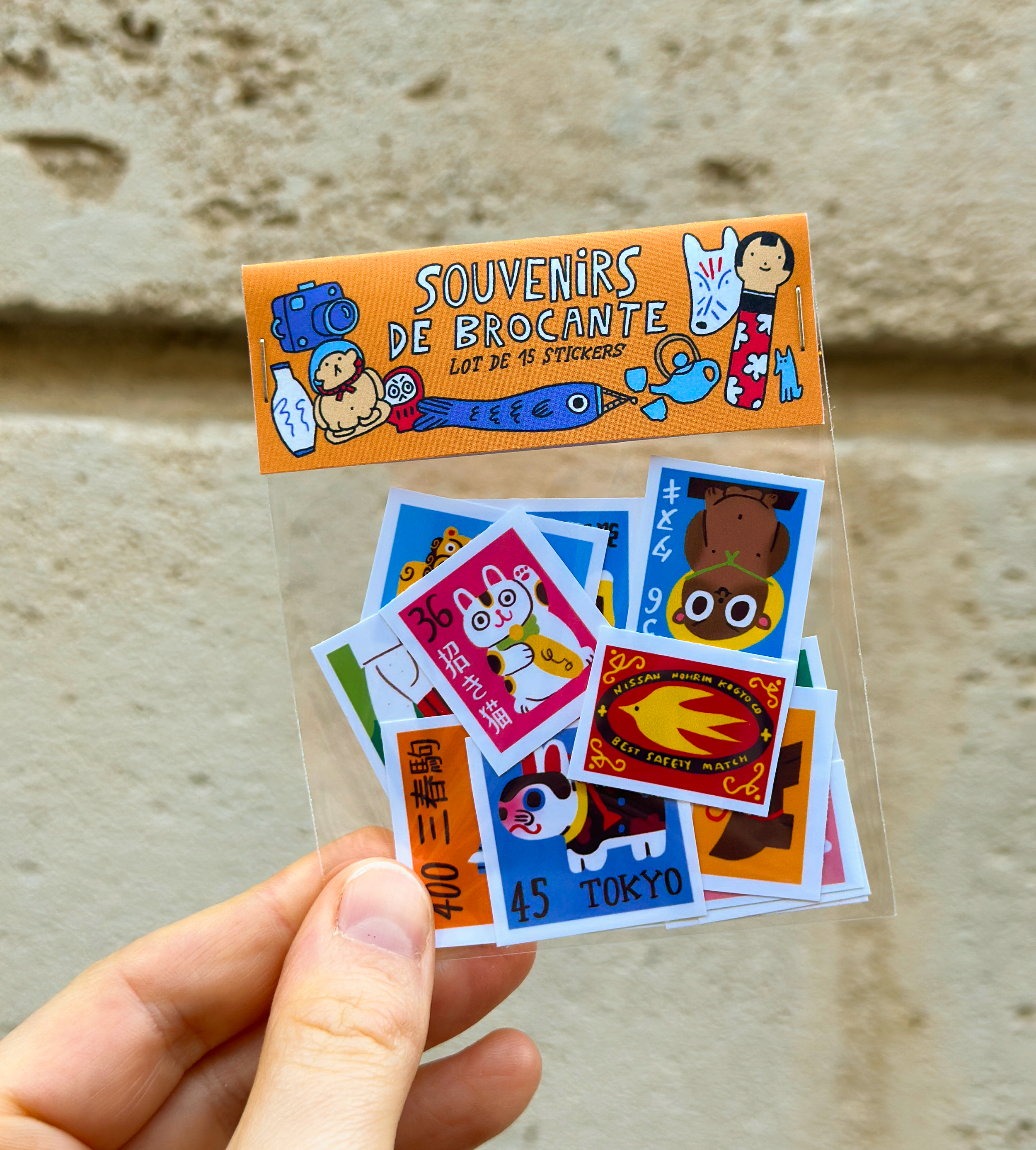 Souvenirs de Brocante - Lot de stickers