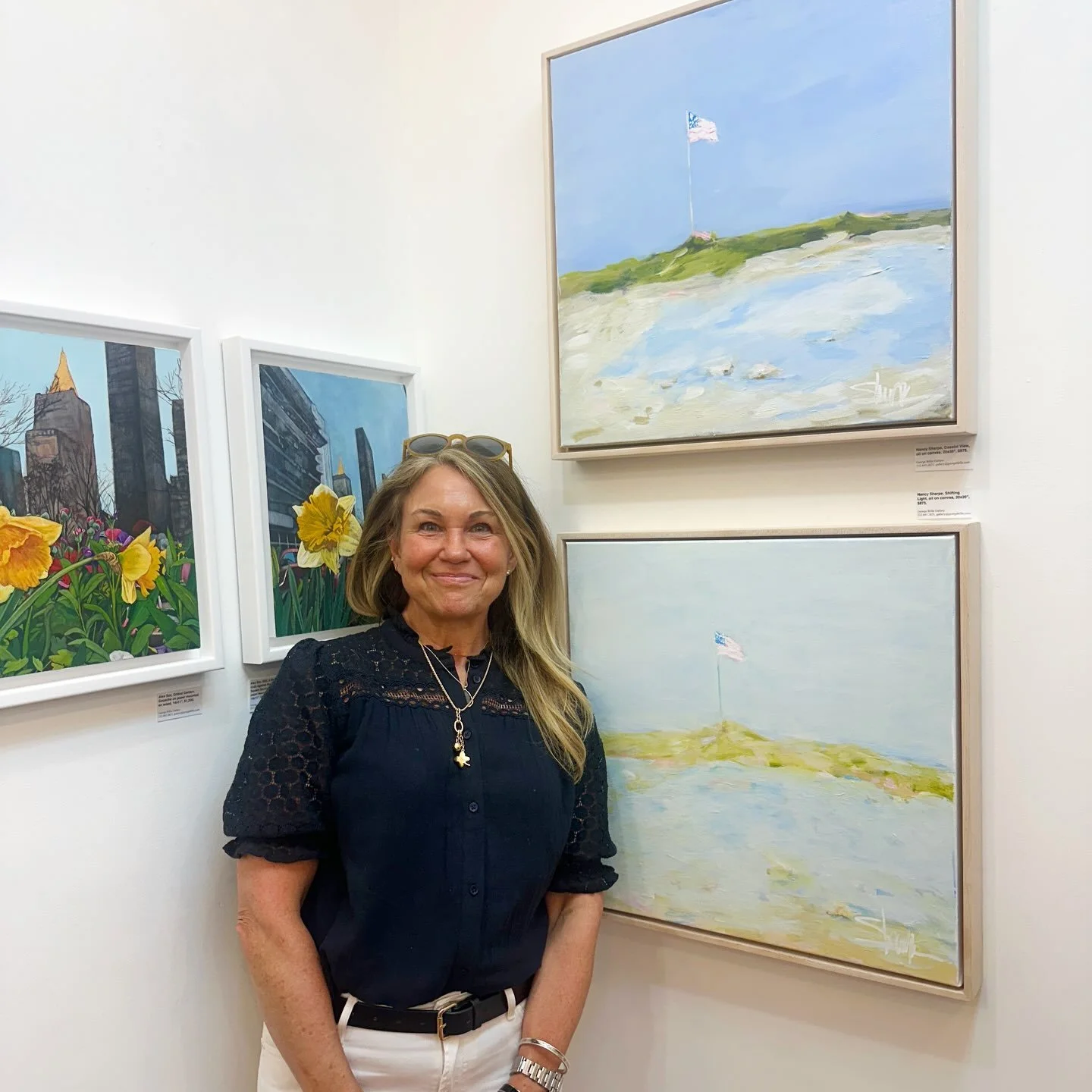 Thank you to everyone who stopped by the @georgebillisgallery of the Art USA 250 opening ! 
Thank you to George and @amyreillyarts for such a beautiful curation of artwork and to @missysavard for introducing me to so many (and for complementing my ch