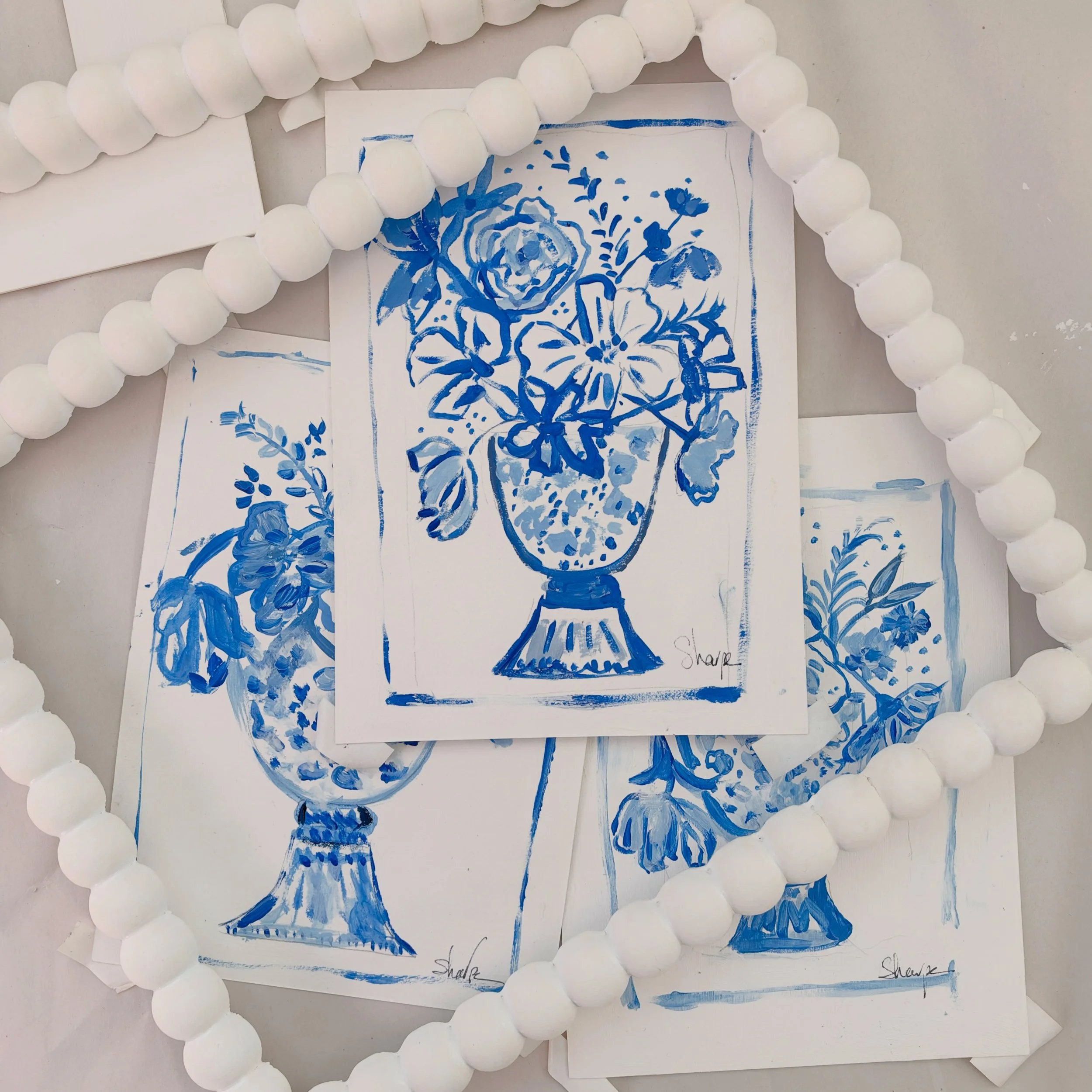 Something borrowed something blue.... I have weddings on the brain as I'm knee-deep in planning our daughter, Isabel's wedding next year. 💙🤍

New work coming - small, framed originals on paper - great for Gift Giving ! Frames and mats painted (by y