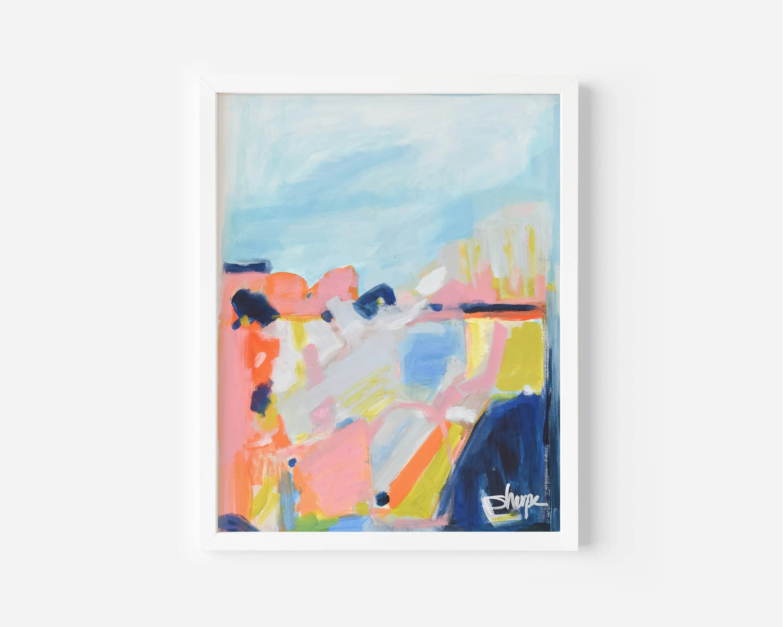 Pretty French Beach Town in a White Frame.jpg