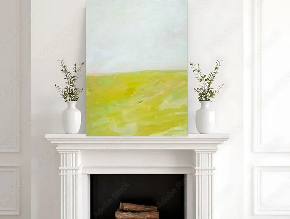 velvet green-over white mantle fireplace.jpg