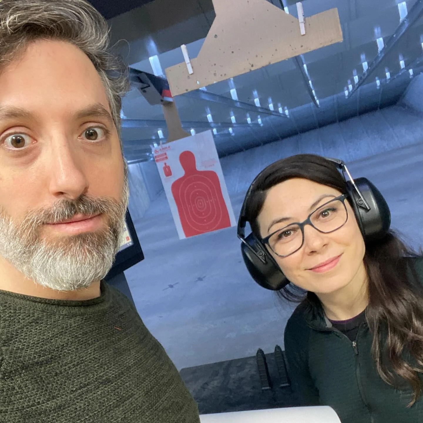 Never fired a real gun until today. Thanks to @mishiyalee for helping me to do something scary. Surprised me that I actually had a lot of fun at our 3-hour Intro to Handguns course at @eaglesportsrange . Here&rsquo;s a photo dump of our time on the r