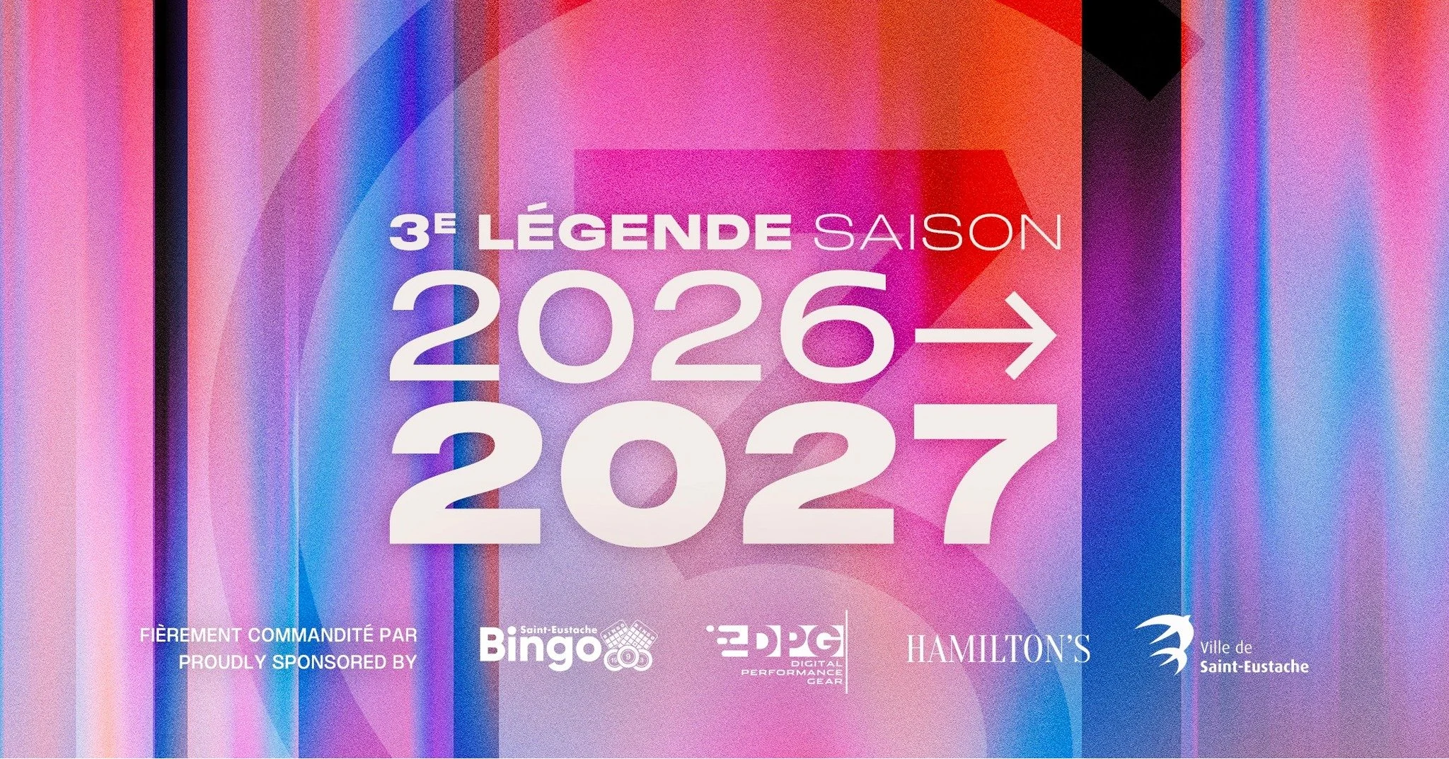 2026 ➡️ 2027

Merci @bingosainteustache, @dpgperforms, @hamiltonstheatrical et @villedesainteustache de faire partie de l&rsquo;aventure, ann&eacute;e apr&egrave;s ann&eacute;e, et de permettre &agrave; nos futures L&eacute;gendes de vivre des exp&ea
