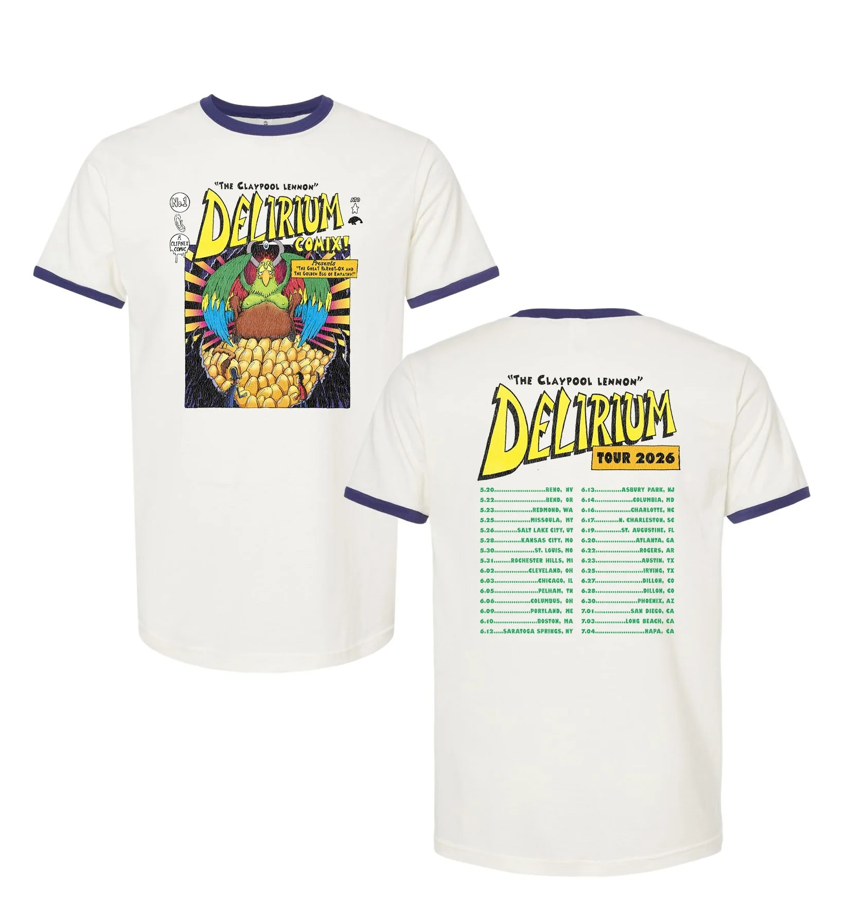 Claypool Lennon Delirium Parrot Ox Tour T-shirt