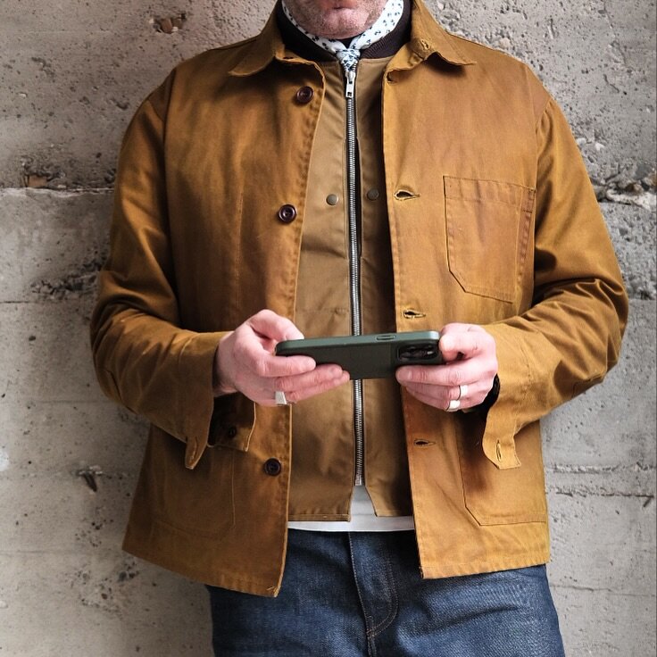 Spring layering 💛
Antique Yellow Wax Chore Coat
3 Colours - Sizes Small - 5XL
Antique Tan Wax Vest
Sizes Small - 5XL
13.5oz Loose Fit Taper Selvedge
Sizes 30-42
 
#looksgoodactstough 

Military Style &amp; Workwear Inspired. Performance fabric &amp;