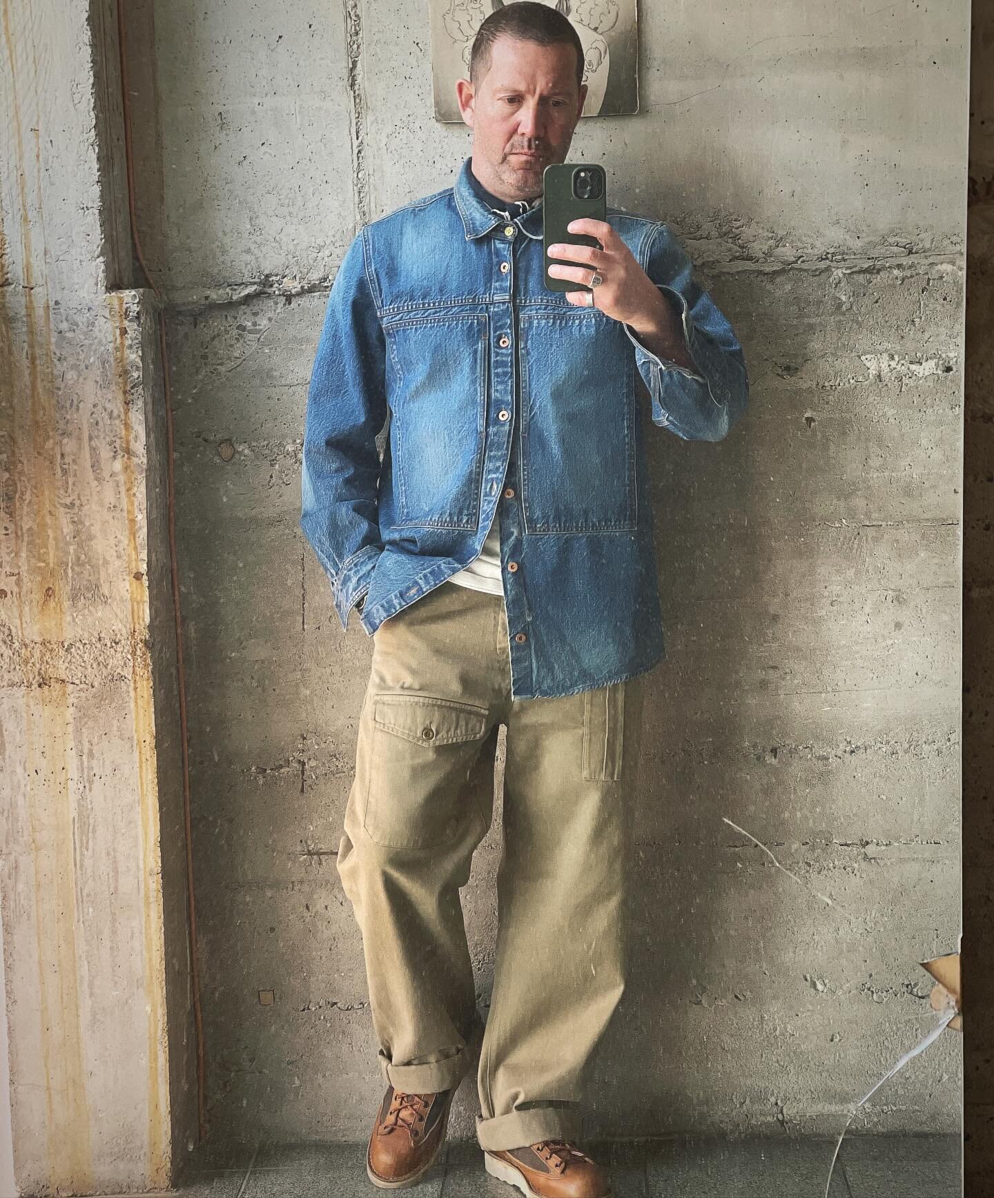 Saturday Fit, what&rsquo;s yours?
- CCC Portland Denim Fatigue - Also in Raw 💙
- Battle Dress Pocket Fatigue 13.5oz Selvedge Denim
- Plain White Pocket Tee

Military Style &amp; Workwear Inspired. Performance fabric &amp; construction led.

Classic 