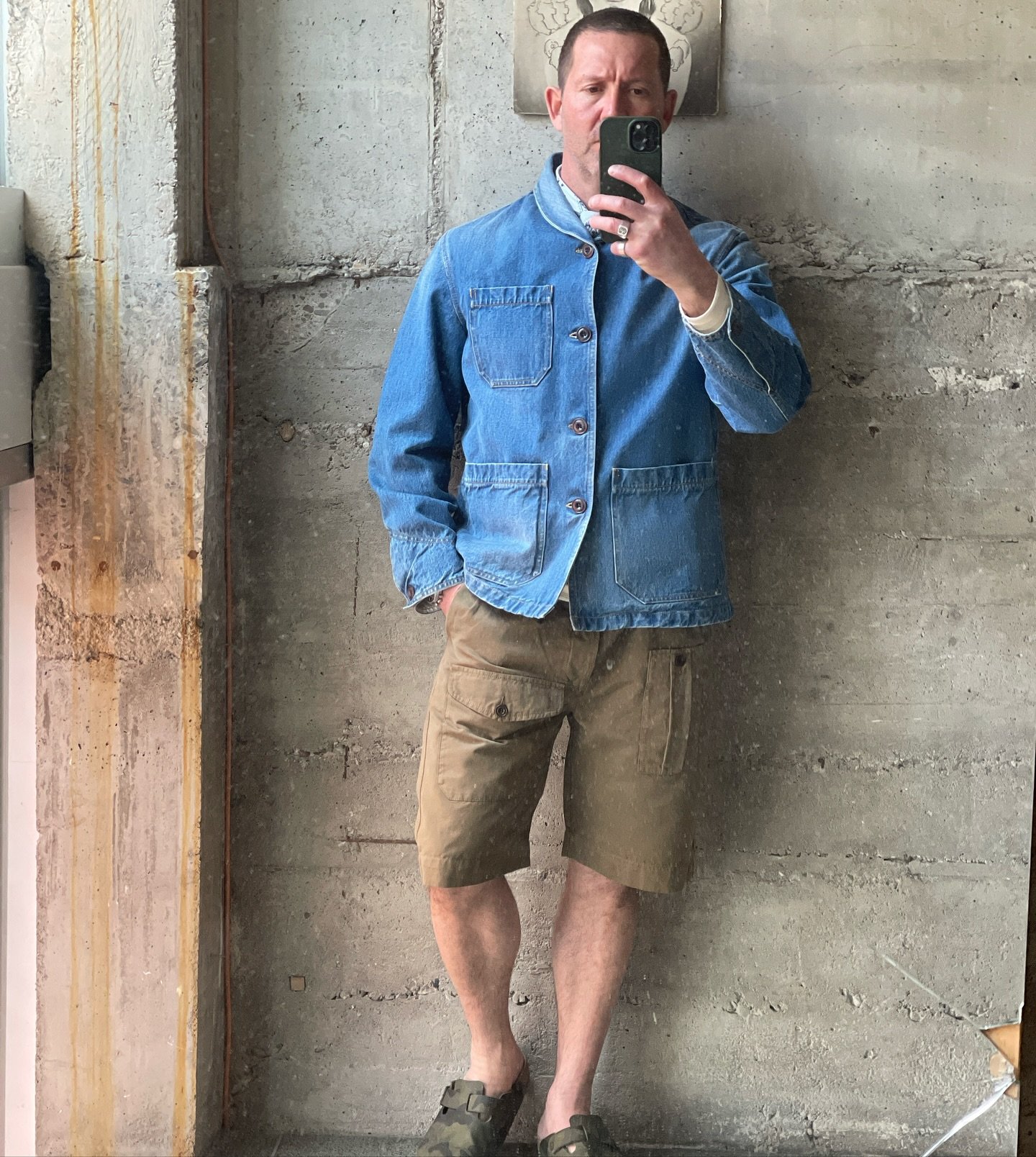 Warm enough for shorts, cool enough for a bit of denim. 
Wear testing our soon to be released into the Limited to 100 💙 collection US Navy Shawl Collar Coverall
With our Battle Dress Pocket Gurkha Shorts which are currently available on 20% off size