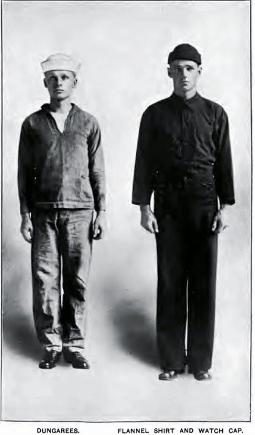 US Navy Shawl Collar Denim Coverall