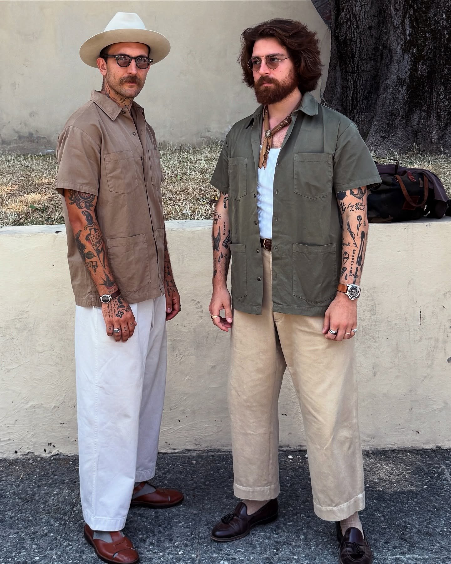 C&amp;C Jungle Shirts perfect for the jungle heat right now
100% Poplin Cotton
3 Colours - Khaki, Olive Green &amp; Olive Drab 
Sizes - Small - 3XL 
Swiss Army Gurkha Shorts
3 Colours - Khaki, Olive Green &amp; Olive Drab 
Sizes 30-42 

Military Styl