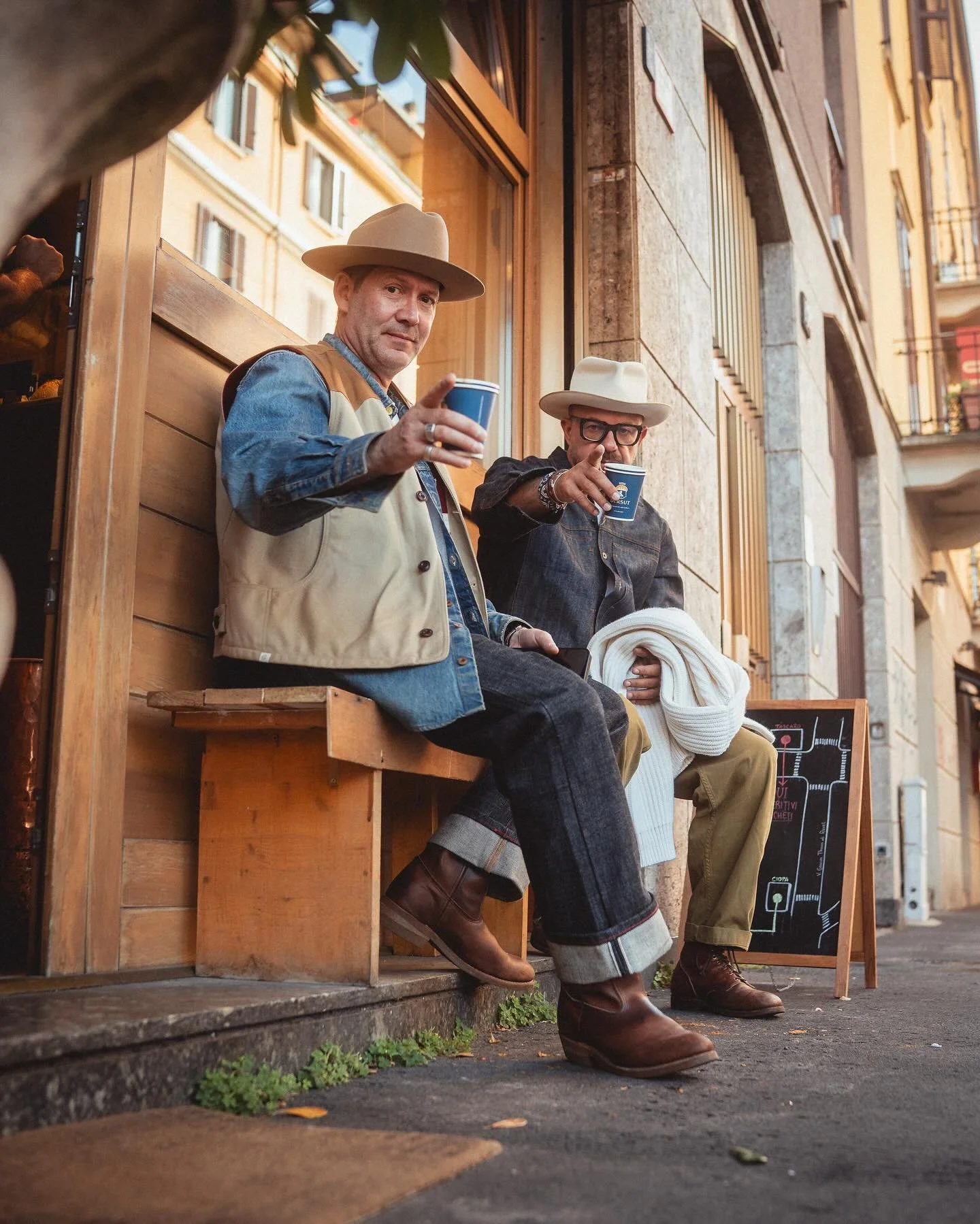 2 pieces that should be in your collection - the Dry Wax Rugged Vest &amp; the Shawl  Collar Cardigan

The Western Rugged Dry Waxed Cotton Vest part of our Limited To 100  collection
Available in 2 colours - Tobacco body with light khaki yoke or ligh