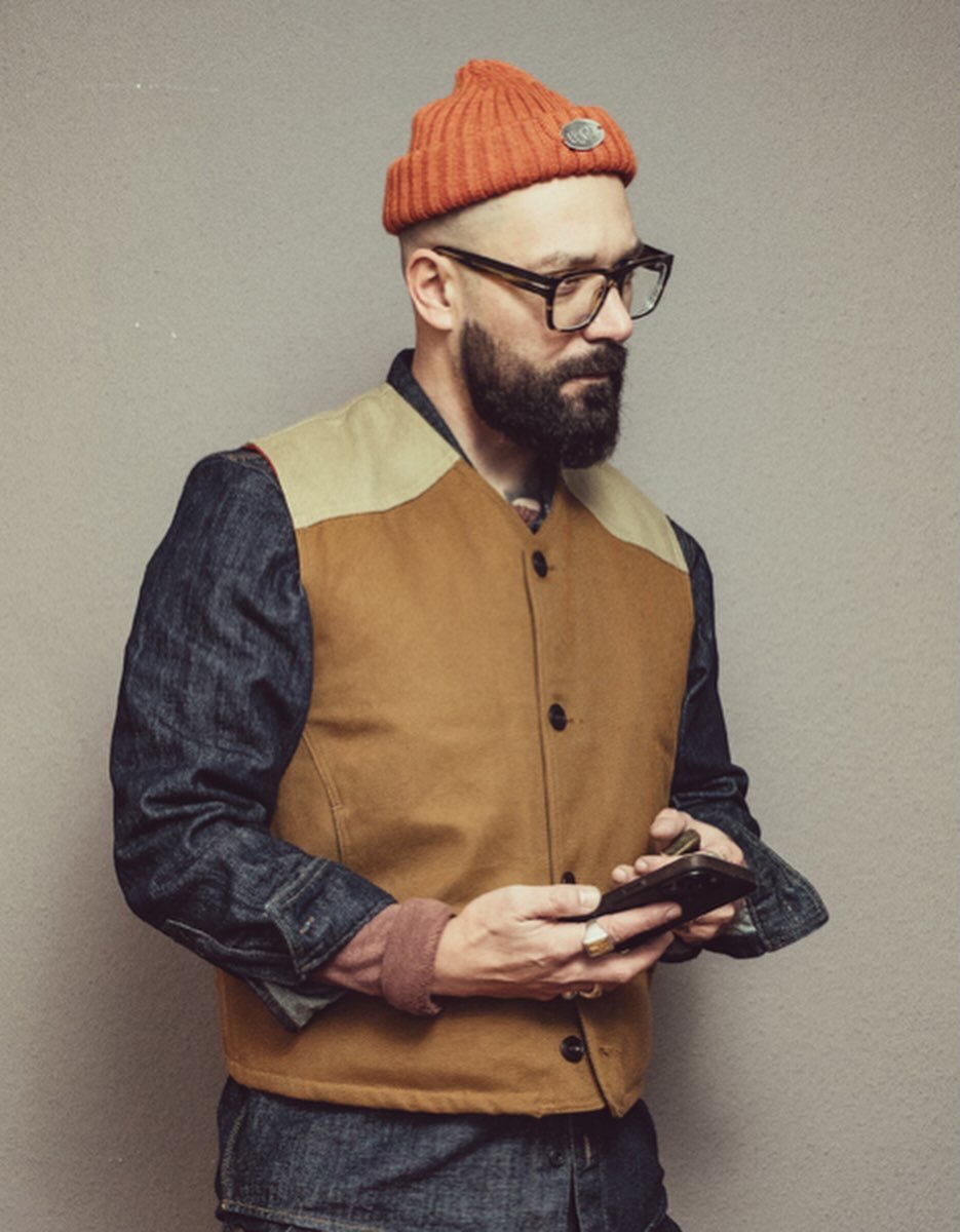 #looksgoodactstough 
- Western Rugged Dry Waxed Cotton Vest - Limited To 100  collection
- CCC Portland Denim Over-shirt in Raw or Wash 13,5oz Italian Selvedge
- Swiss Army Denim Fatigues in Raw or Wash  15 oz Italian Selvedge

Military &amp; Workwea