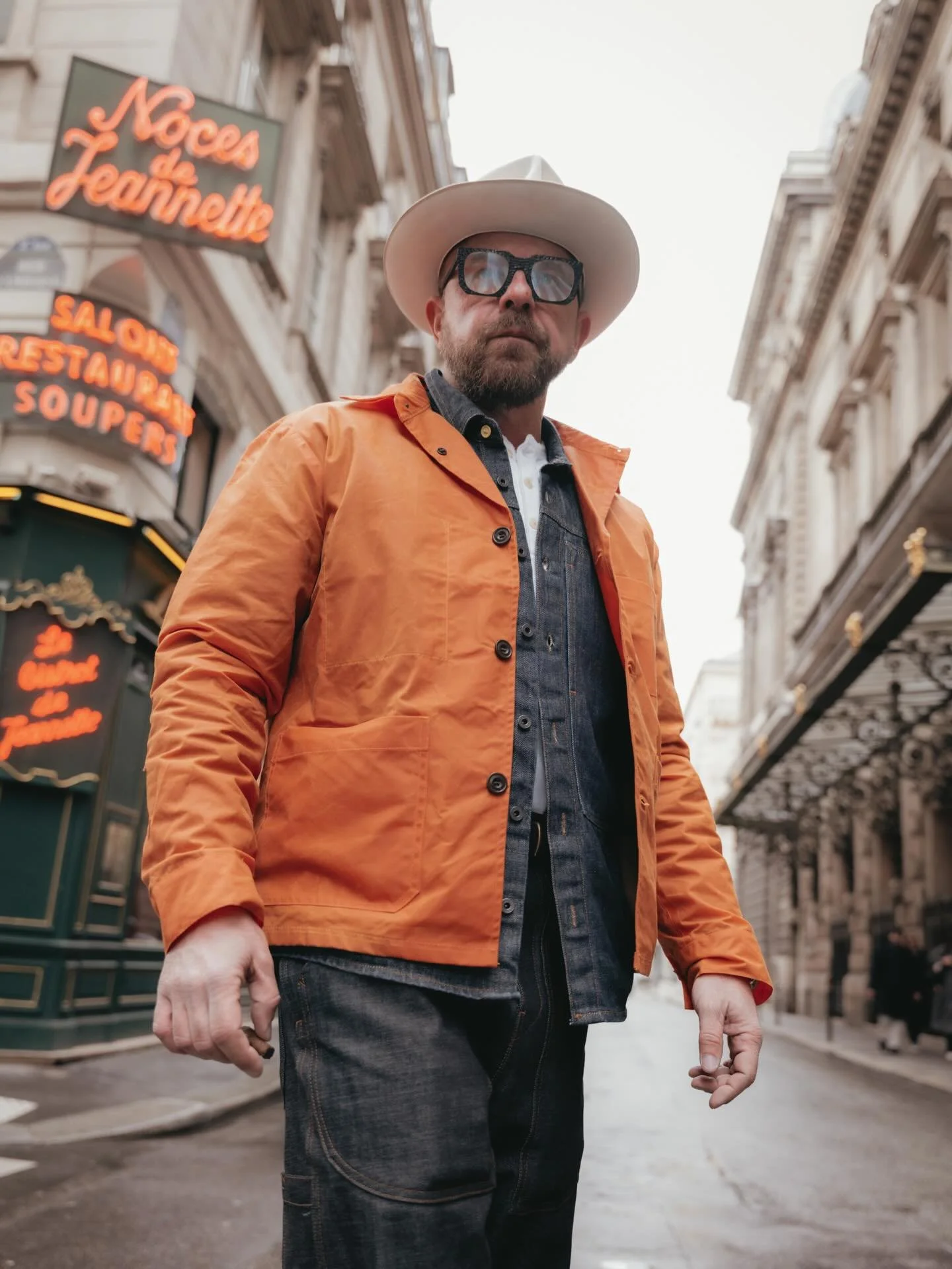 Man about town 
= Antique Orange Waxed Chore Coat
- Swiss Army 15oz Selvedge Denim Fatigues 
- 10oz Supima Cotton Henley

Military Style &amp; Workwear Inspired. 
Performance fabric &amp; construction led.

Classic heritage pieces.

#clothandcut #new