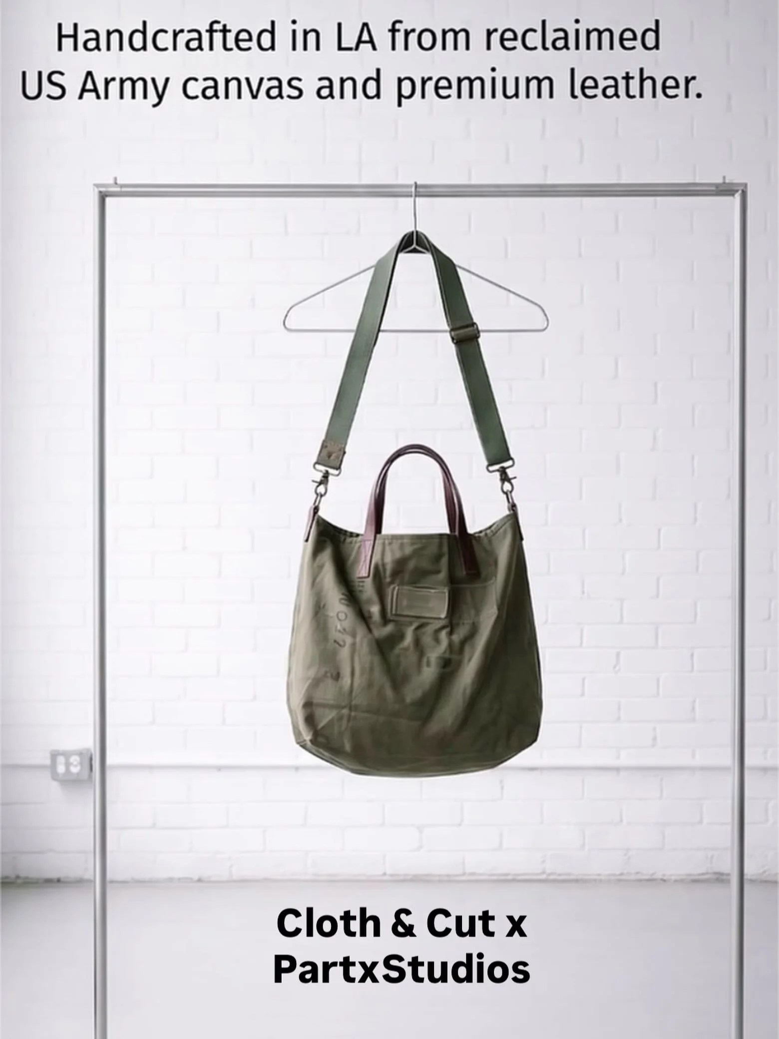 Made in Los Angeles, USA  using repurposed Military and US postal service bags

All sourced from original milirtary an postal service bags from the 1950s / 60s / 70s 

Military Style &amp; Workwear Inspired 

Performance fabric &amp; construction led