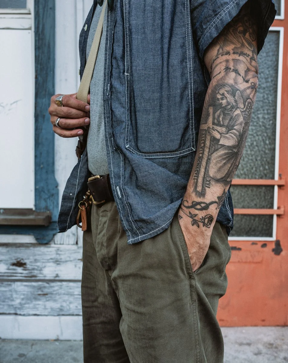 CCC Portland Chambray  Fatigue Overshirt - Short Sleeve