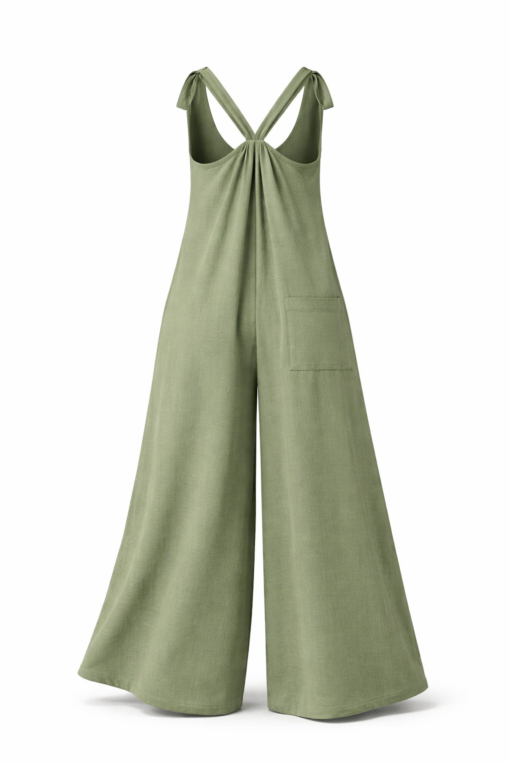 Sage green jumpsuit with crisscross back.png