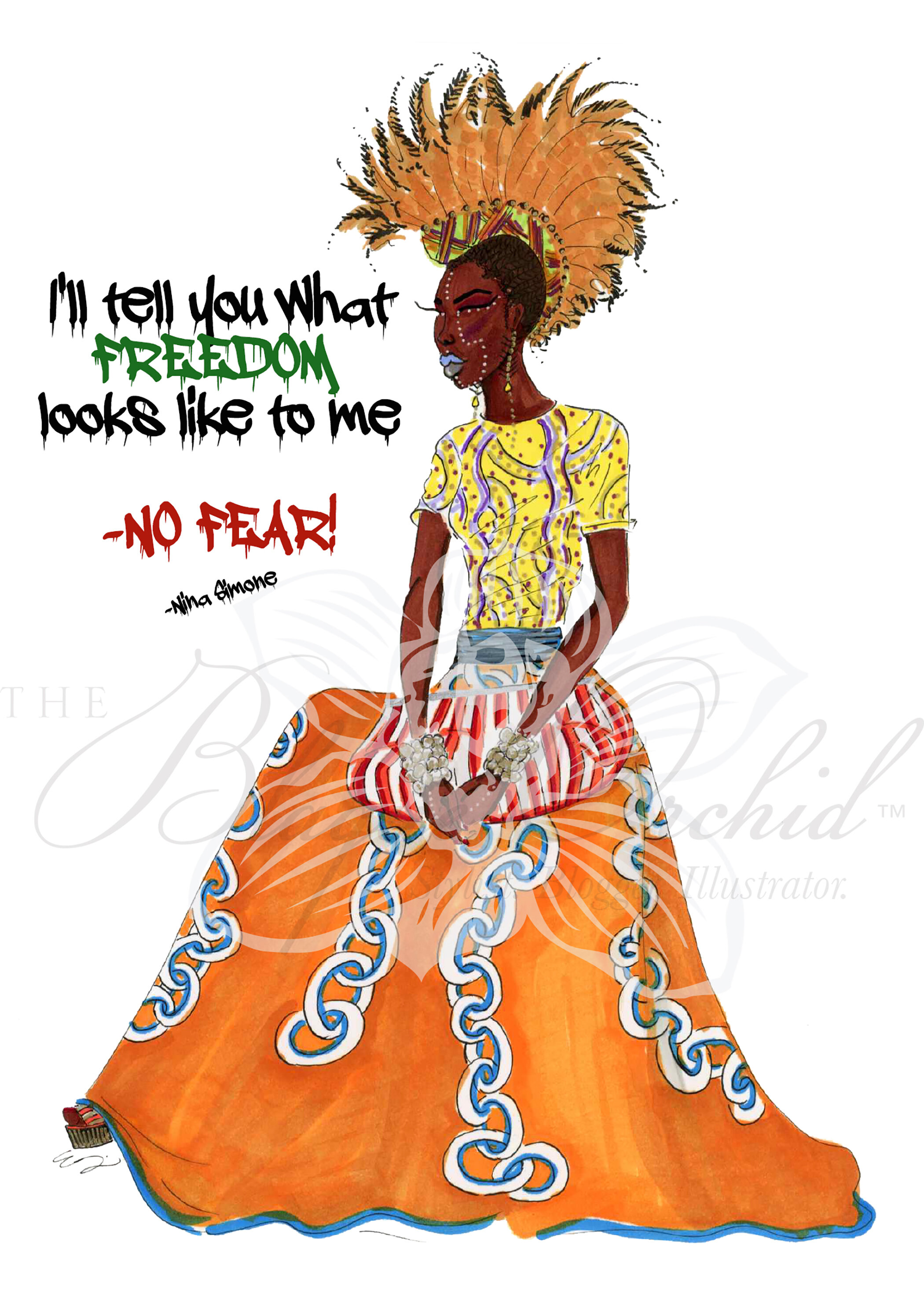 African American Greetings Card, 'She Spoke'